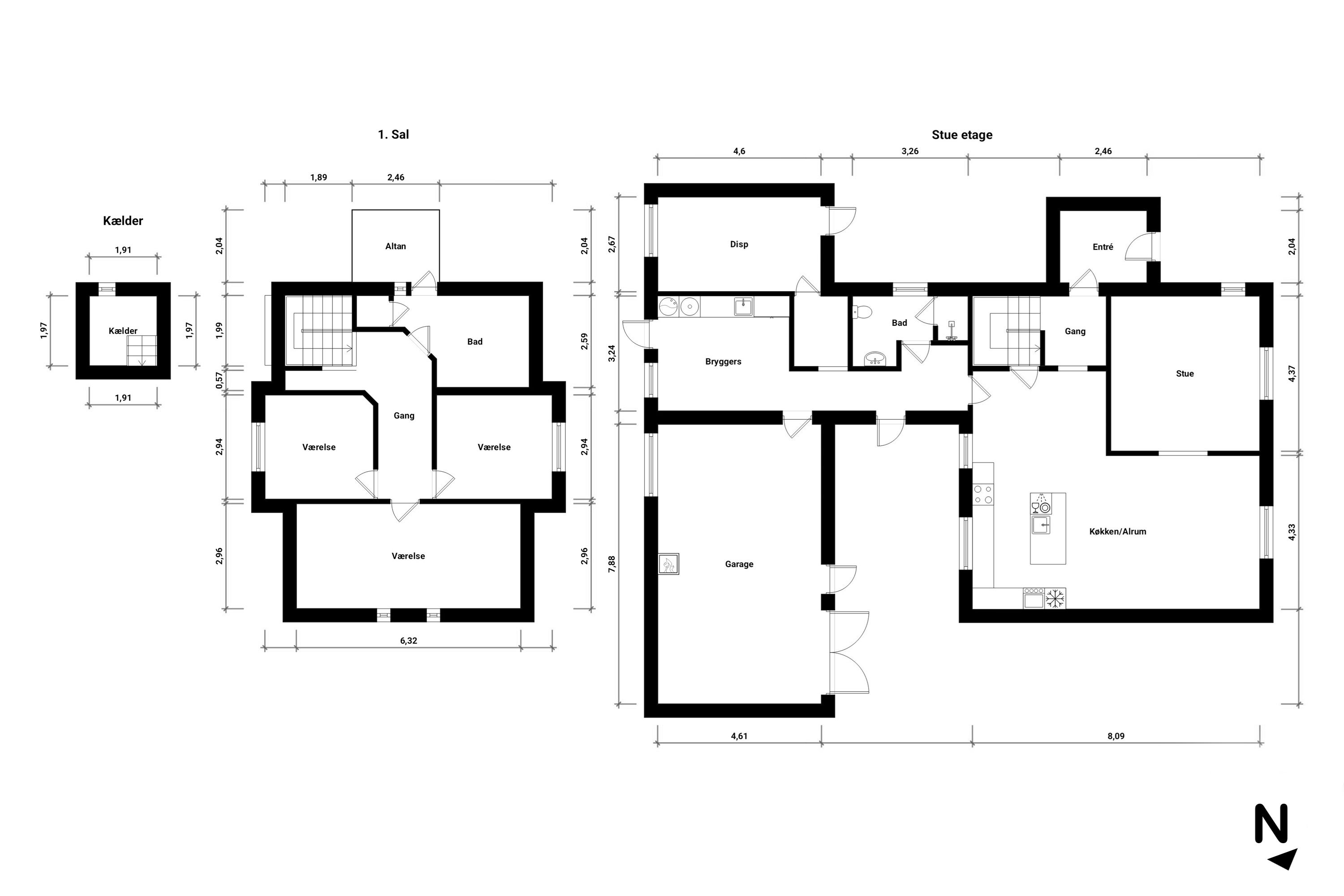 Plantegninger billede af Stationsvej 10, 4873 Væggerløse