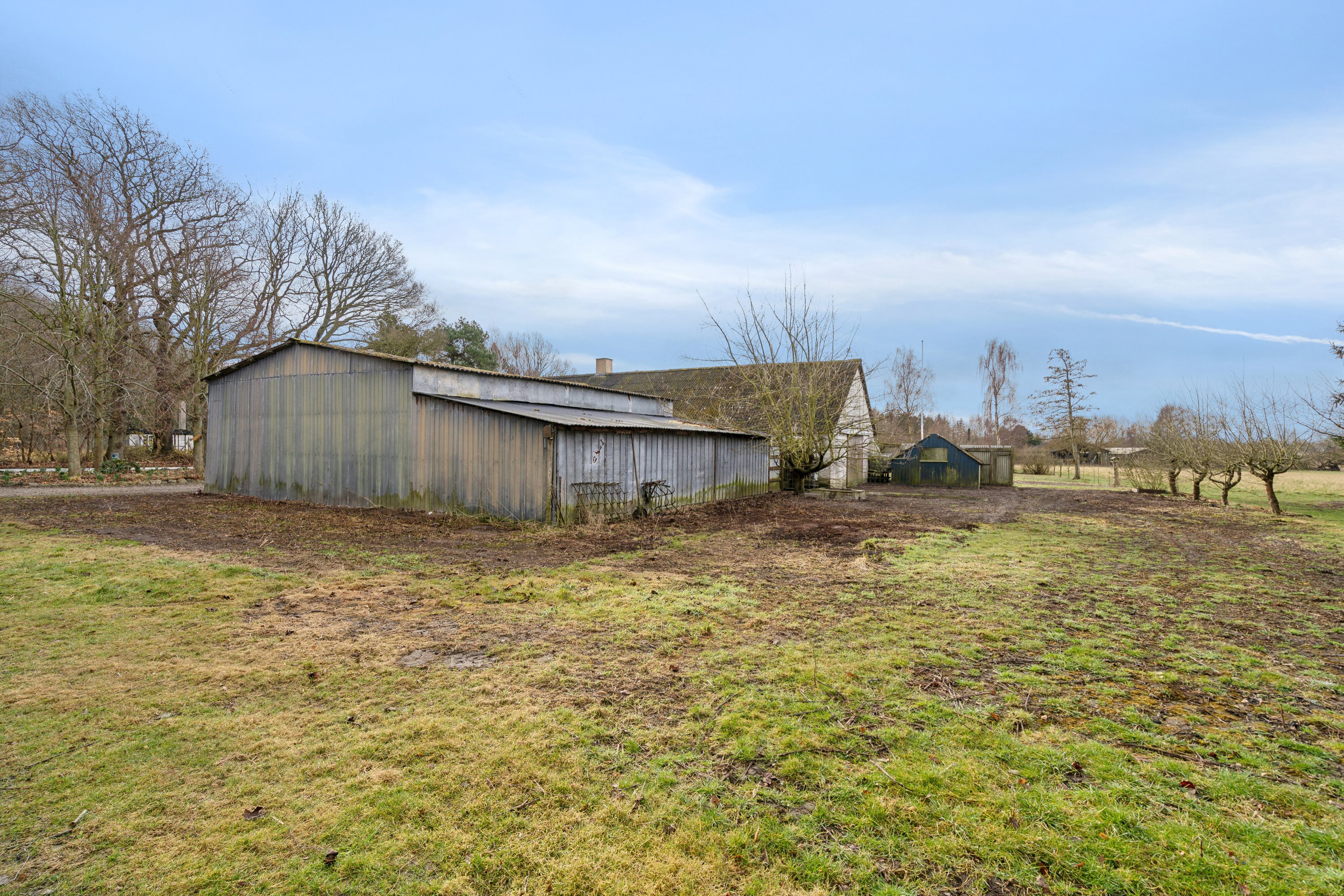 Fremhævet set fra haven billede i fuldskærmstilstand. Billede af Skovgyden 53, Ørritslev Skov, 5450 Otterup