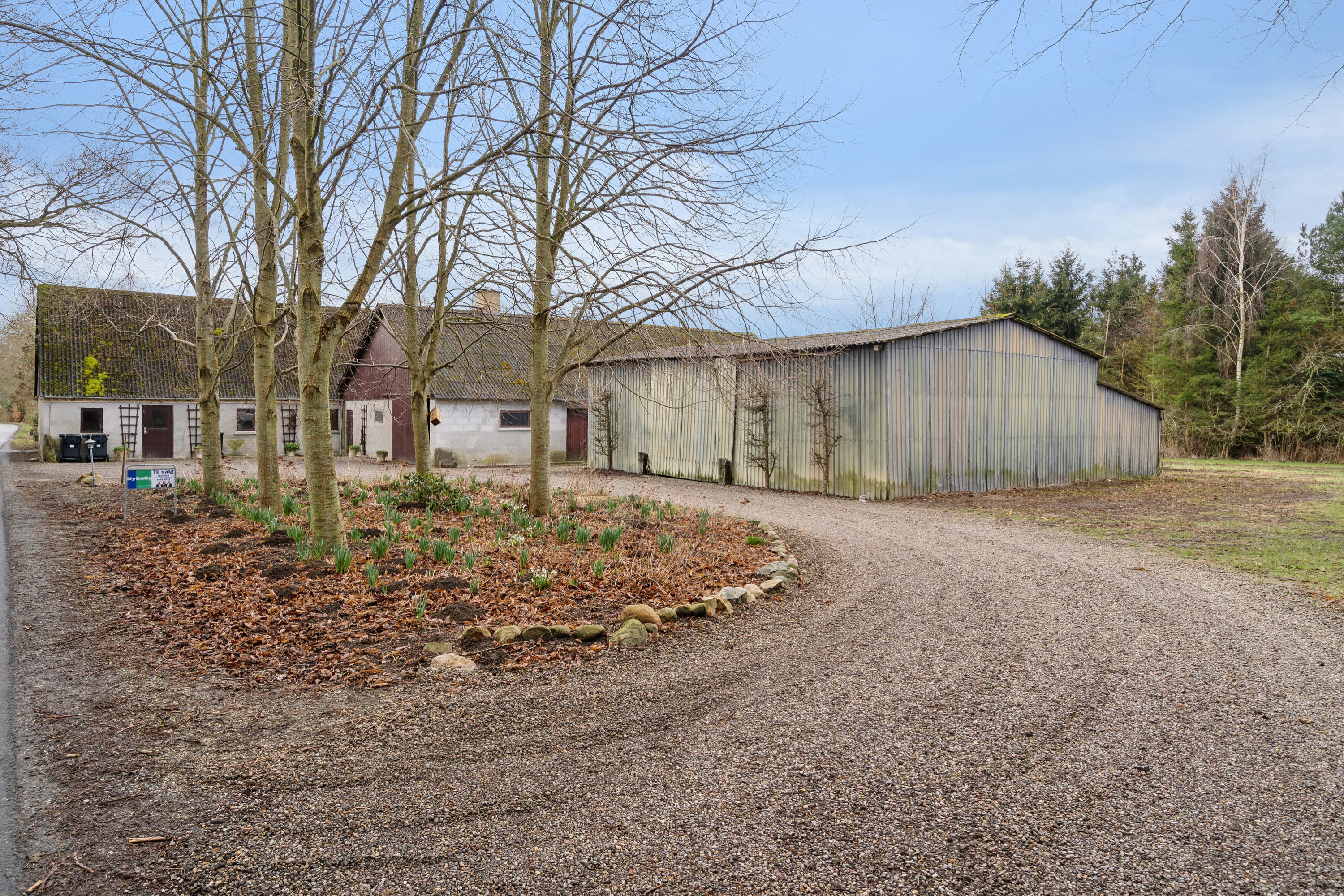 Fremhævet set fra vejen billede i fuldskærmstilstand. Billede af Skovgyden 53, Ørritslev Skov, 5450 Otterup