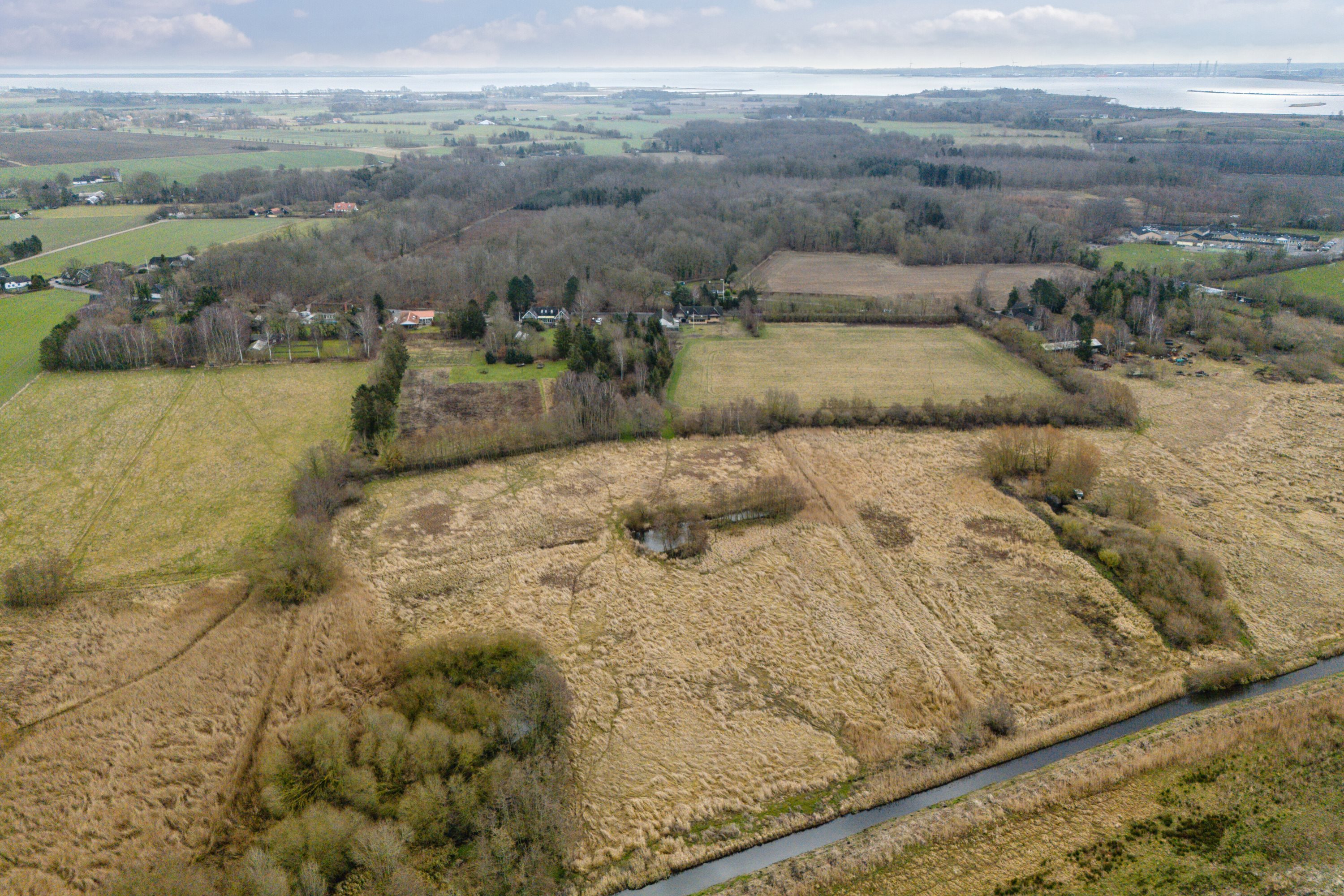 Fremhævet luftfoto billede i fuldskærmstilstand. Billede af Skovgyden 53, Ørritslev Skov, 5450 Otterup