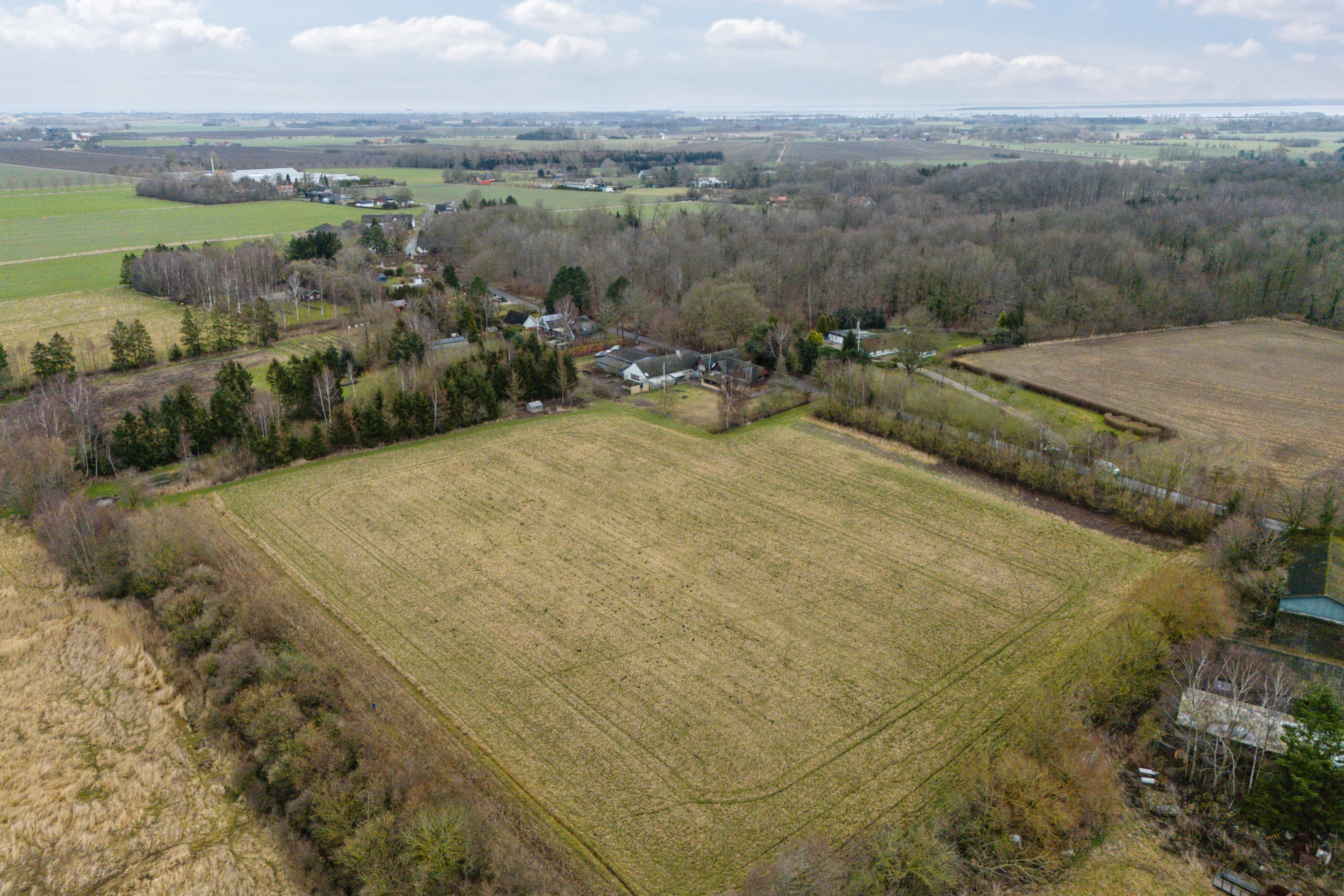 Fremhævet luftfoto billede i fuldskærmstilstand. Billede af Skovgyden 53, Ørritslev Skov, 5450 Otterup