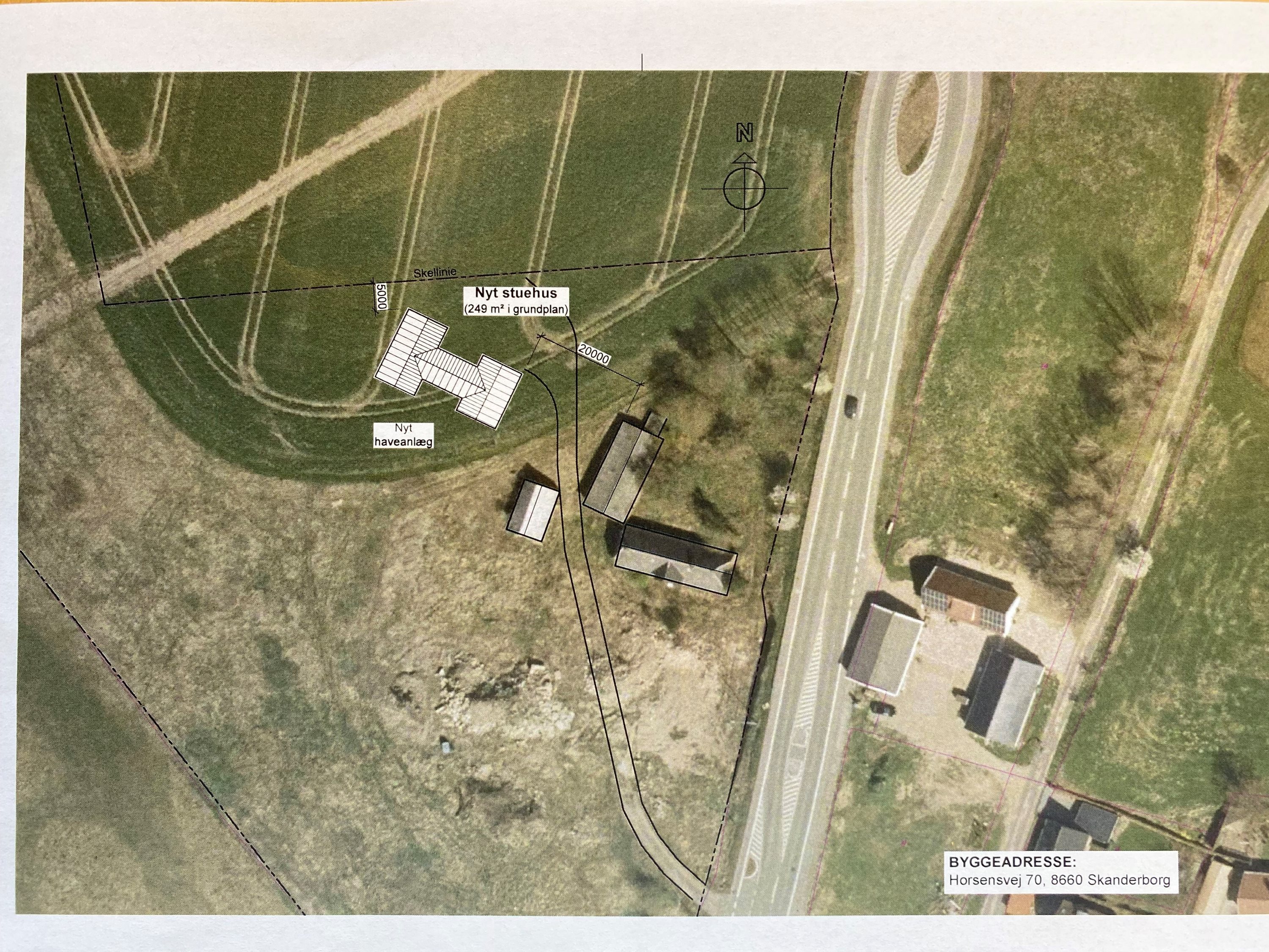 Fremhævet grund billede i fuldskærmstilstand. Billede af Horsensvej 70, Tebstrup, 8660 Skanderborg