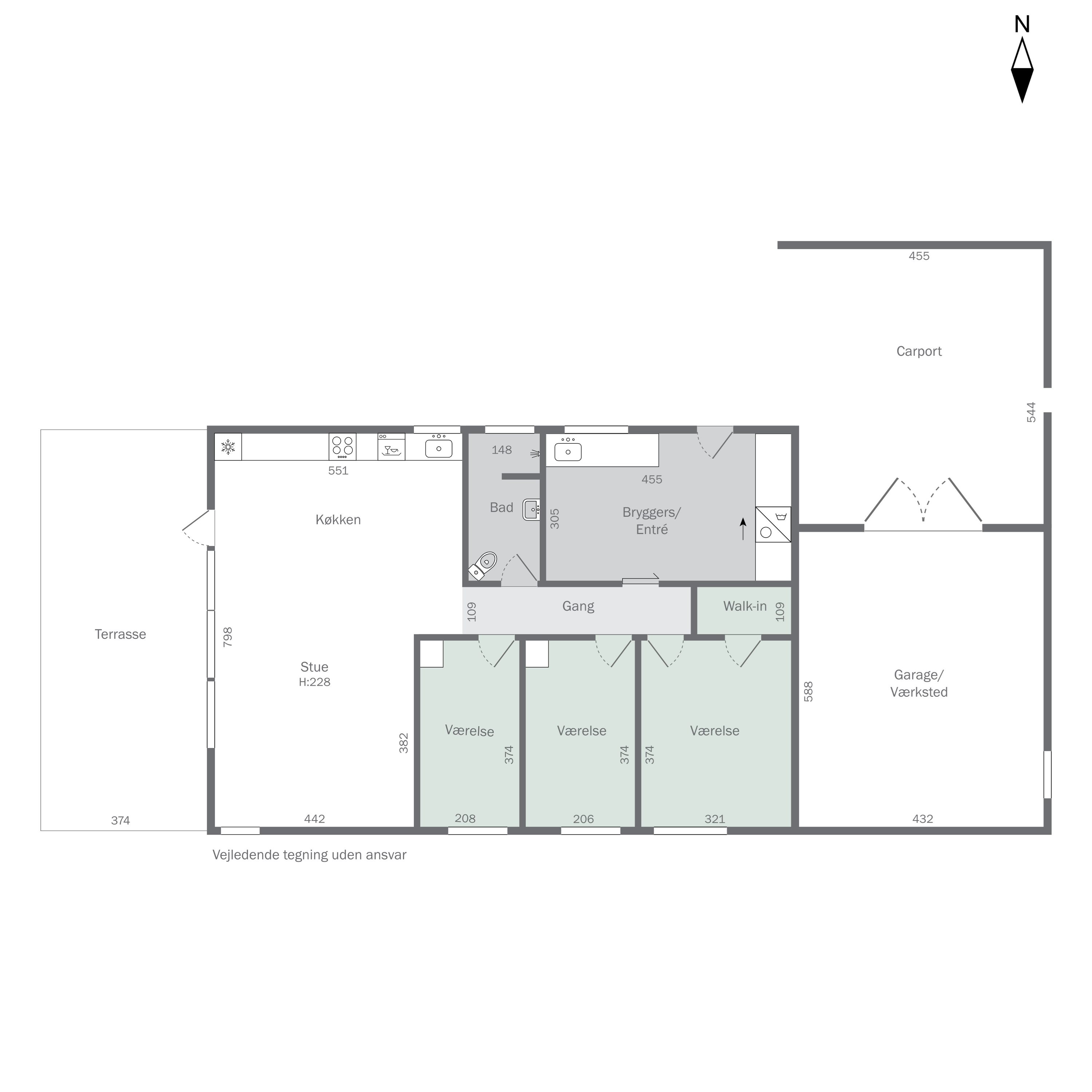 Fremhævet  billede i fuldskærmstilstand. Billede af Engtoften 12, 7430 Ikast