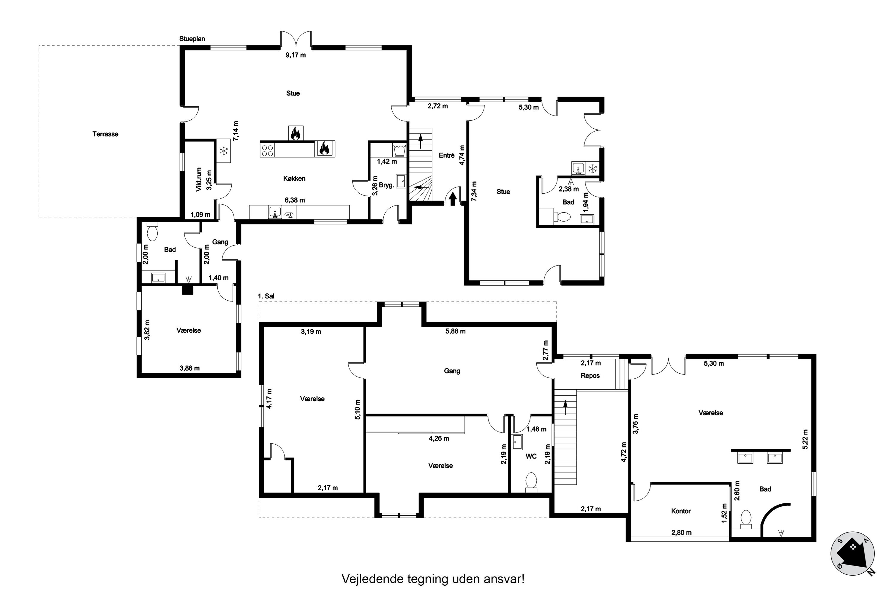 Plantegninger billede af Elkærvej 6, Tversted, 9881 Bindslev