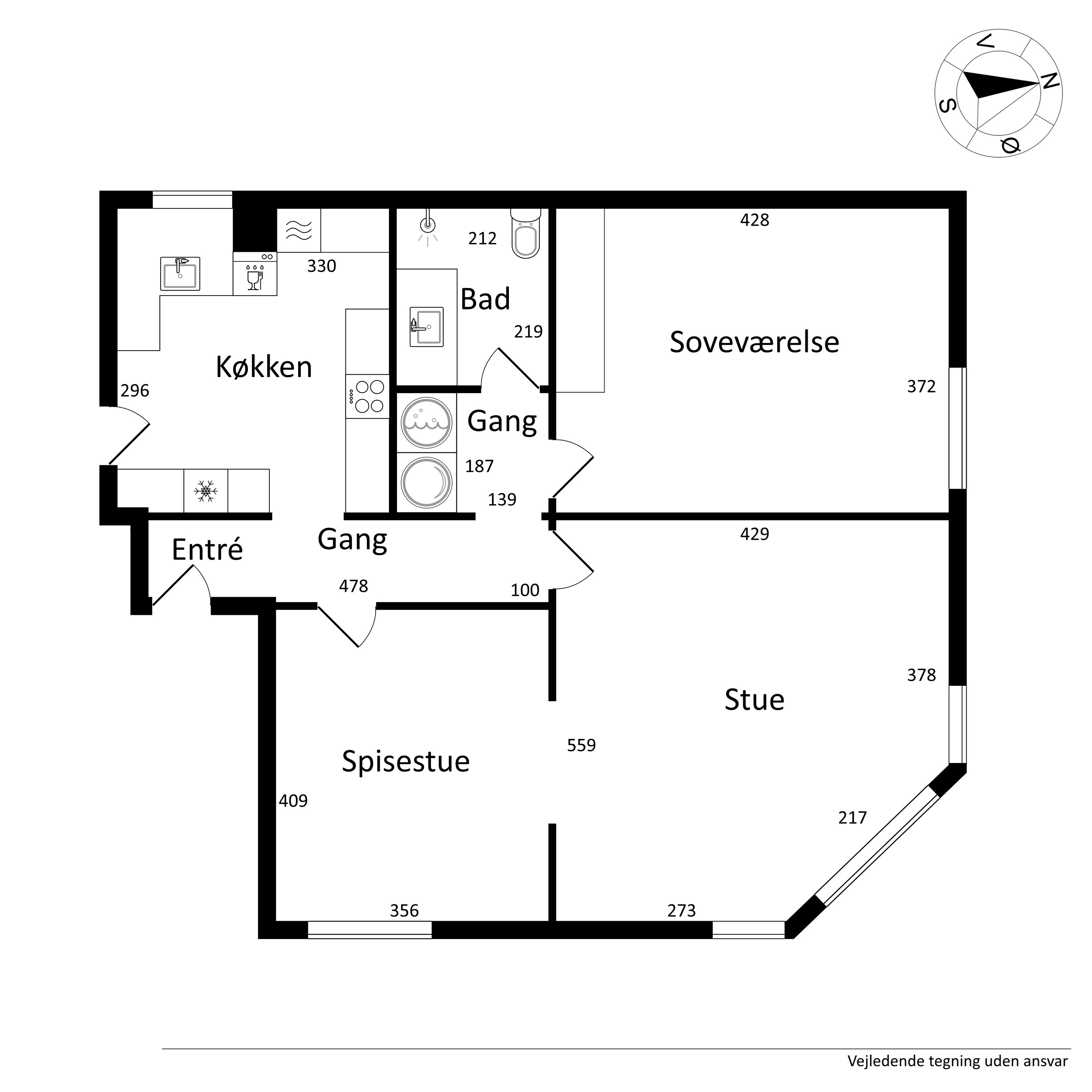 Plantegninger billede af Schleppegrellsgade 67, 2. th., 9000 Aalborg