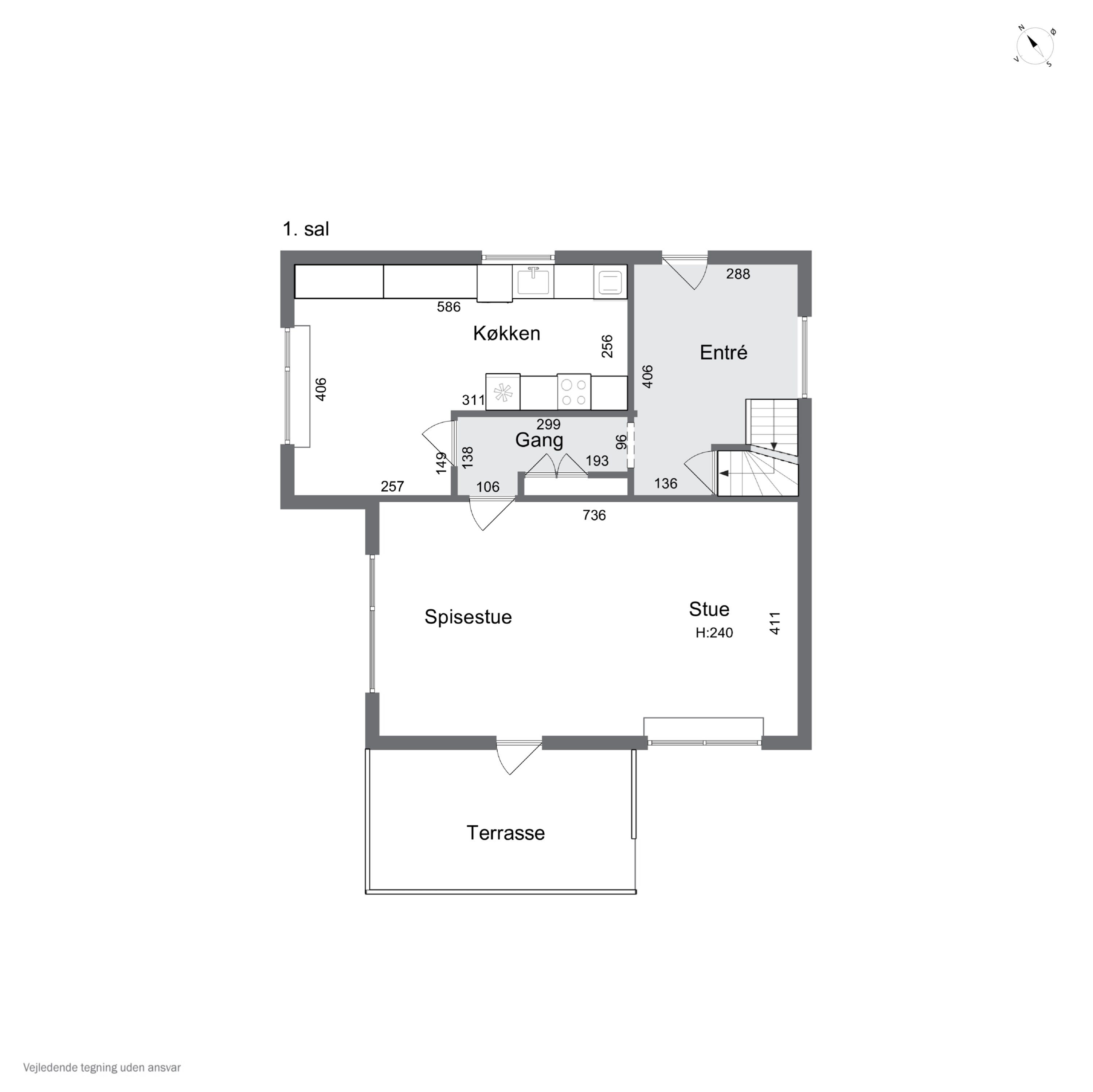 Plantegninger billede af Kirkegade 5, 5884 Gudme