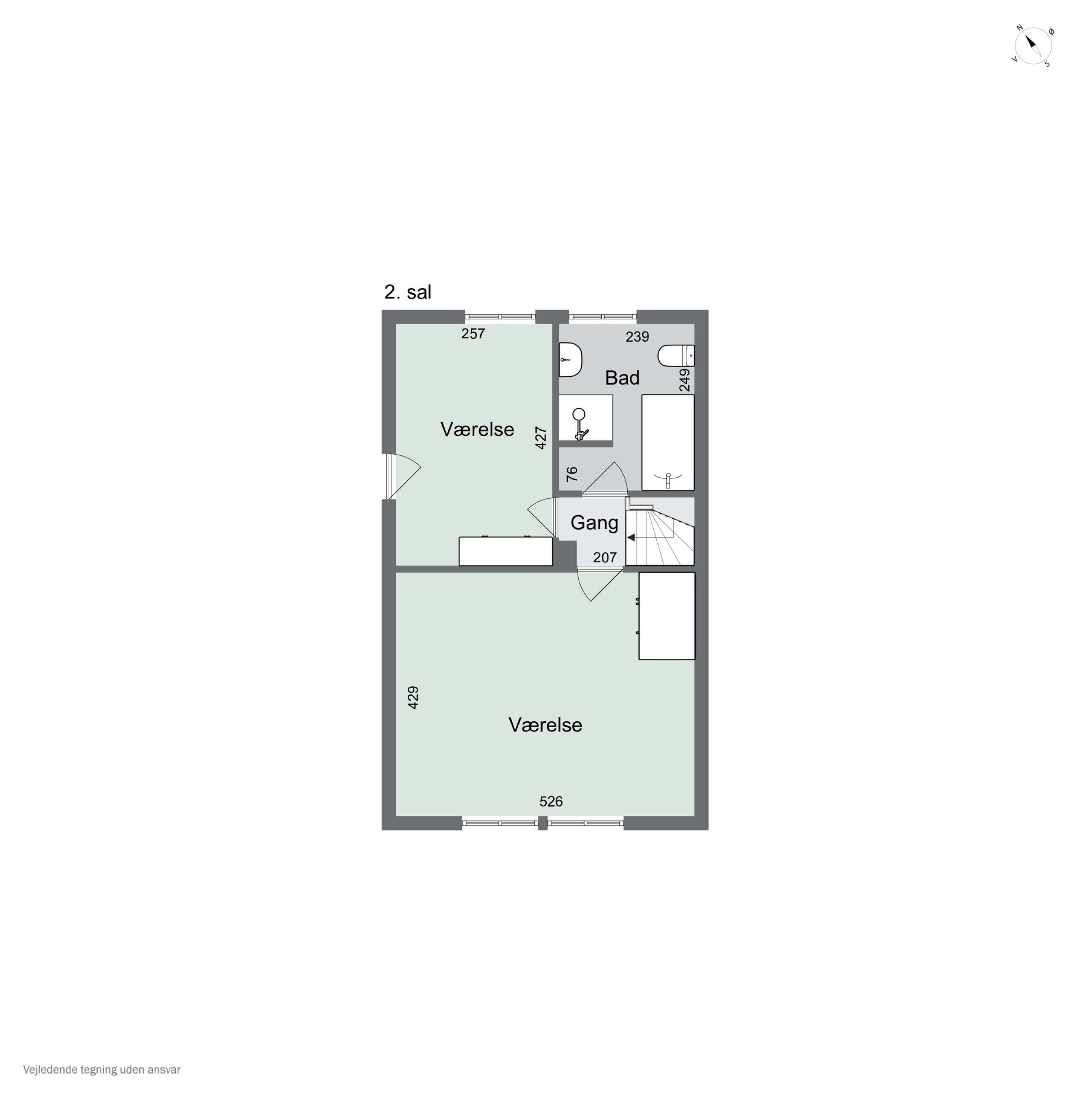 Plantegninger billede af Kirkegade 5, 5884 Gudme