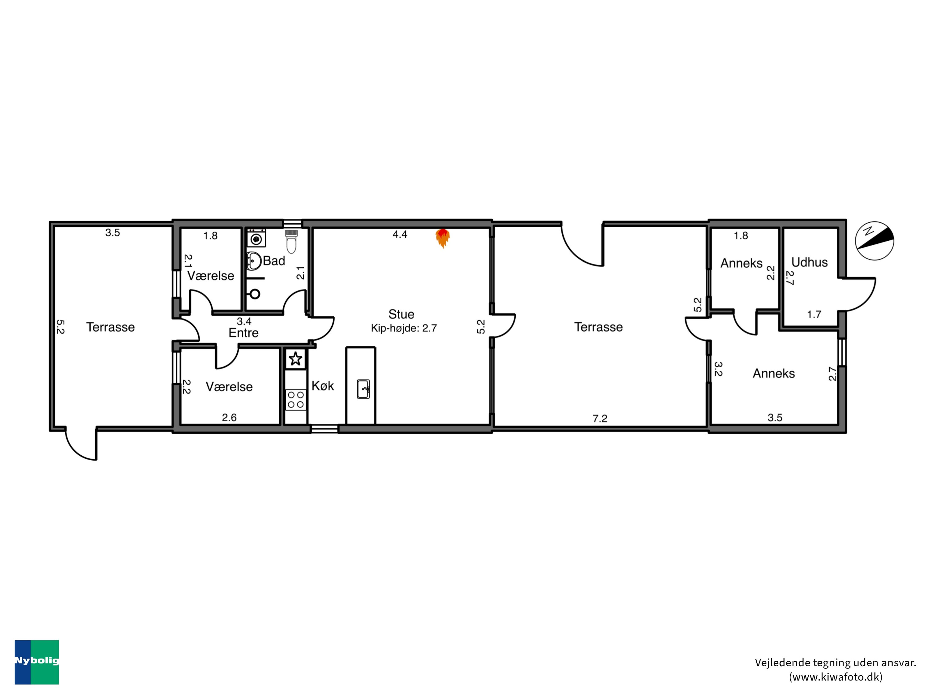 Plantegninger billede af Smedestræde 3, Hummingen, 4983 Dannemare
