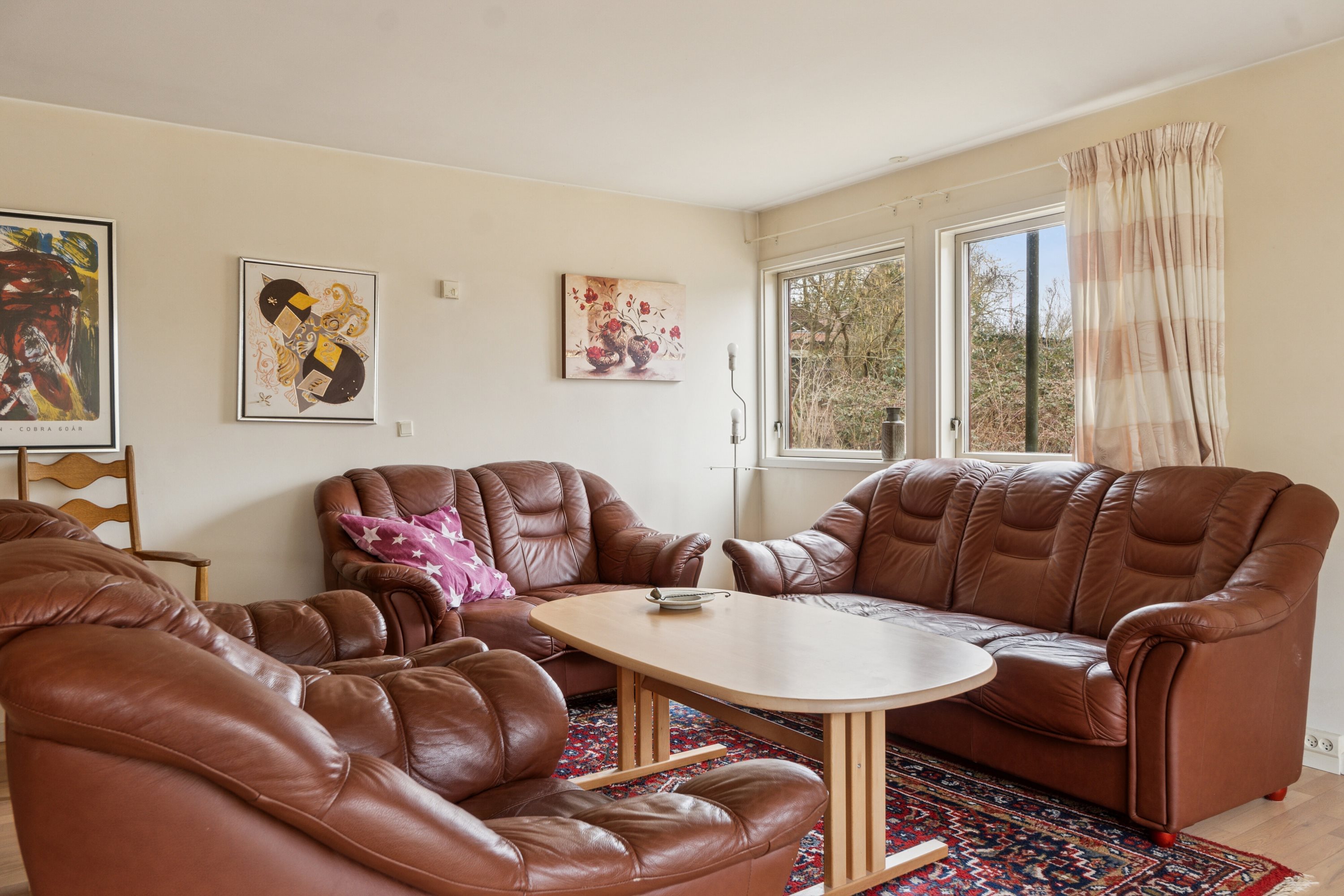 Fremhævet stue billede i fuldskærmstilstand. Billede af Kamillevej 18, 4750 Lundby