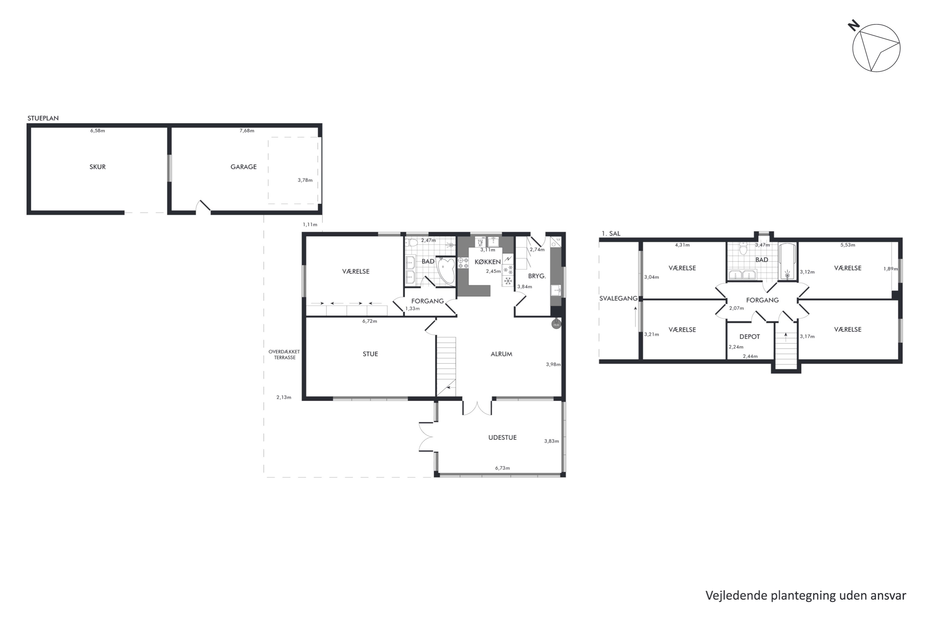 Plantegninger billede af Svalevej 20, Mønsted, 8800 Viborg
