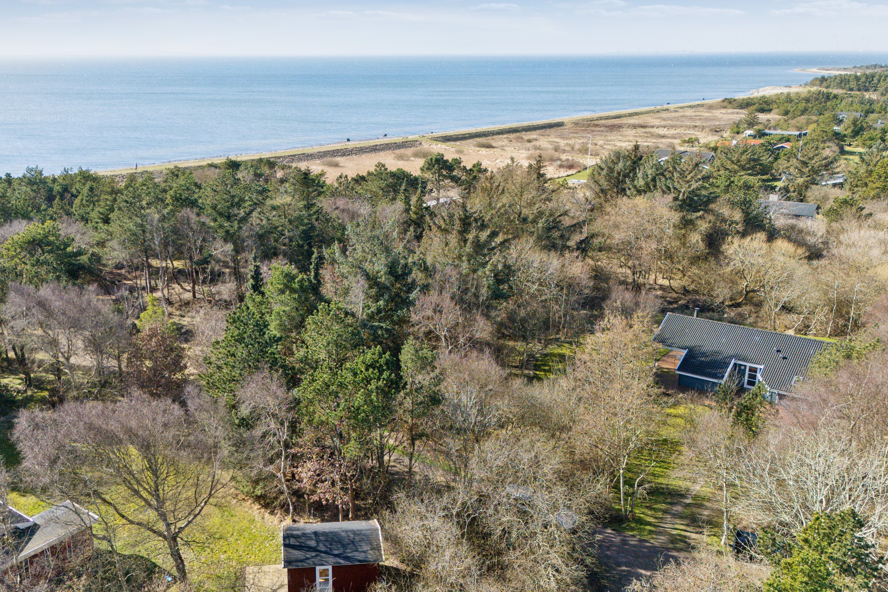 Fremhævet luftfoto billede i fuldskærmstilstand. Billede af Strandskadevej 10, Helligsø, 7760 Hurup Thy