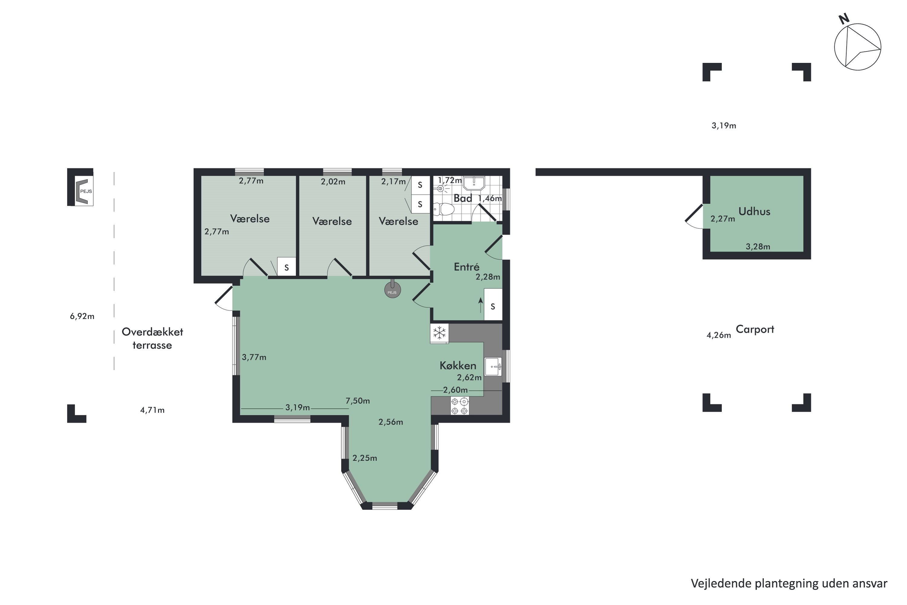 Plantegninger billede af Skovvej 9, 9370 Hals