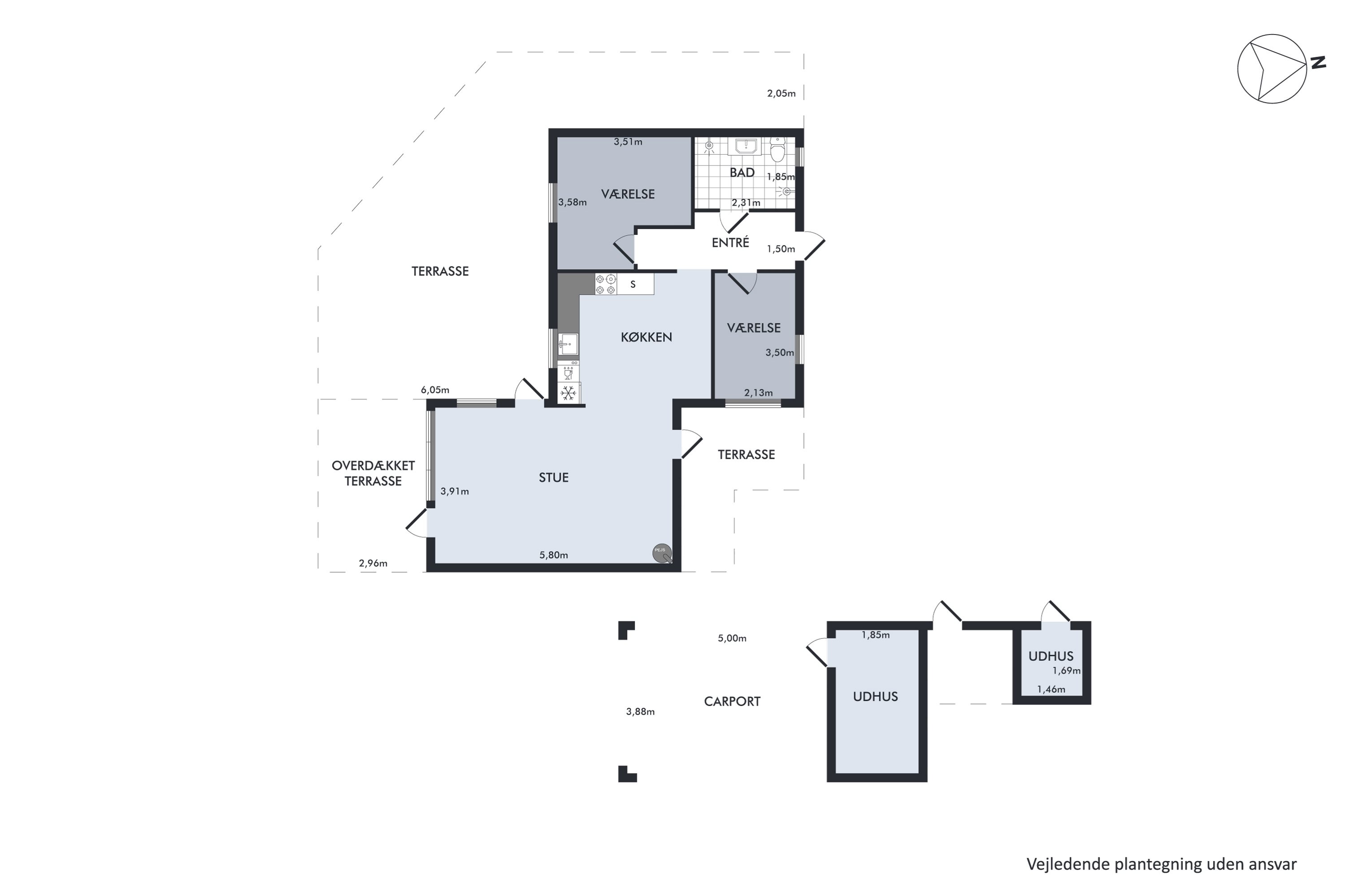 Plantegninger billede af Grævlingevej 22, Krogen, 9460 Brovst