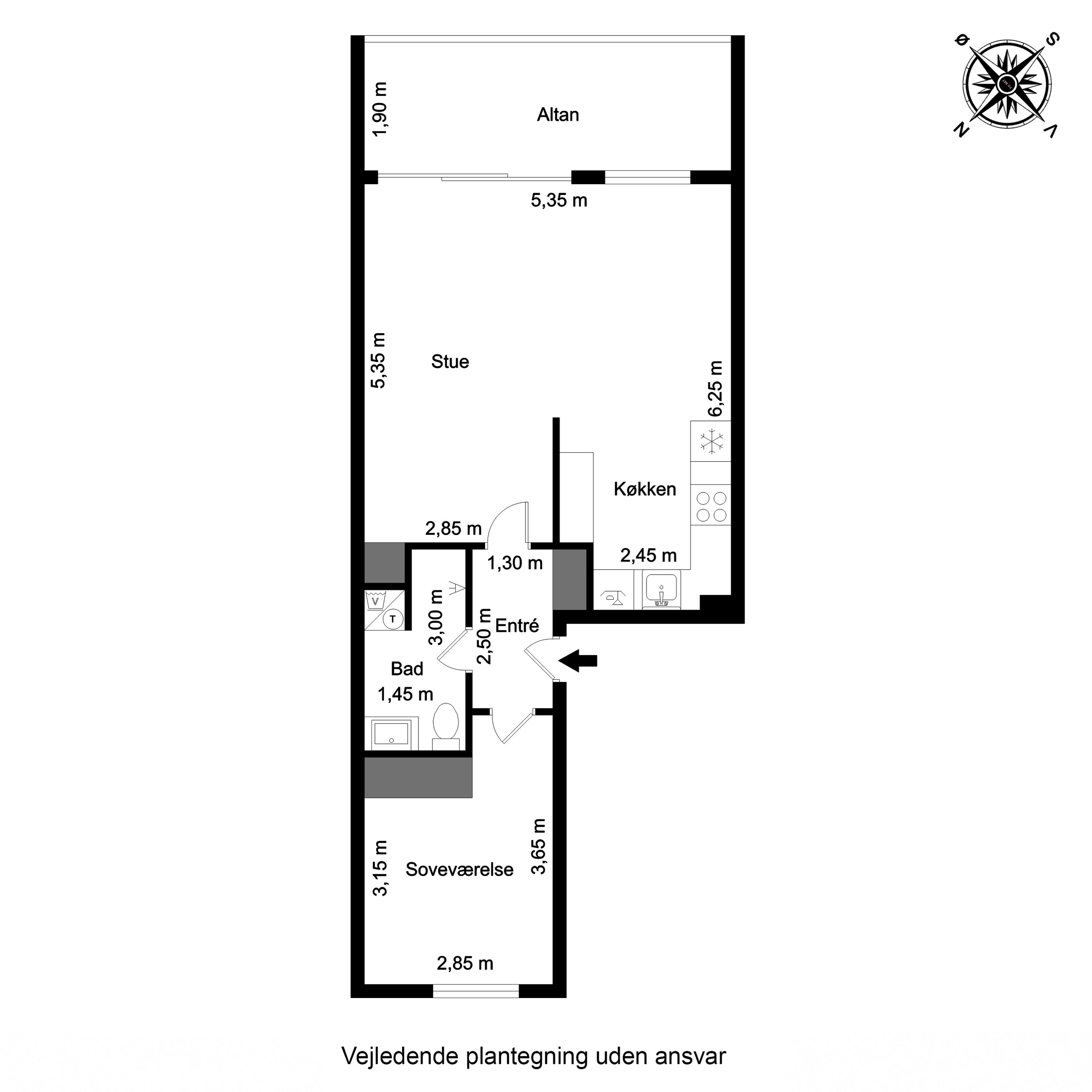 Plantegninger billede af Fynsgade 21, 1., 6700 Esbjerg