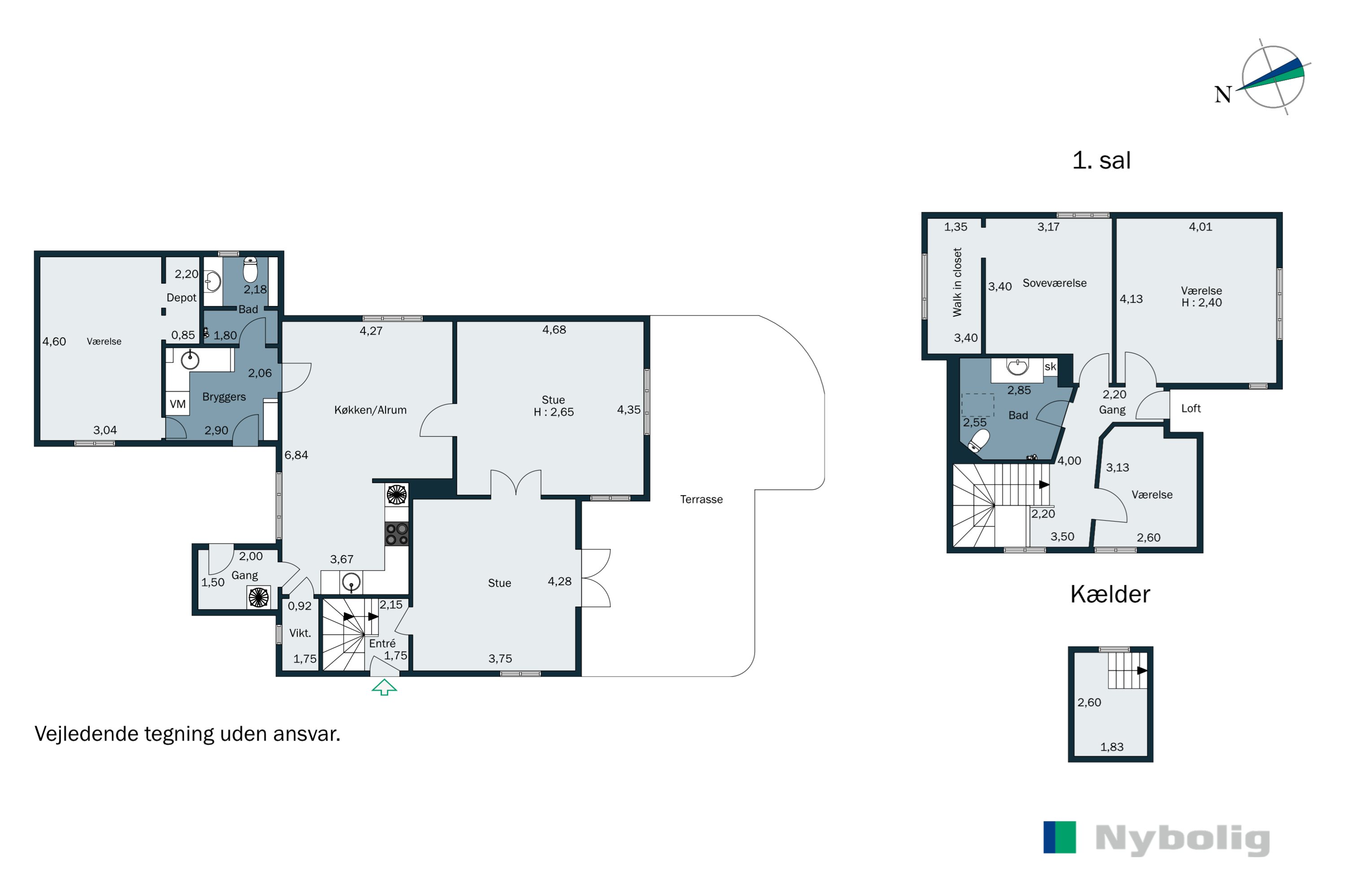 Plantegninger billede af Plantagevej 1, 6600 Vejen