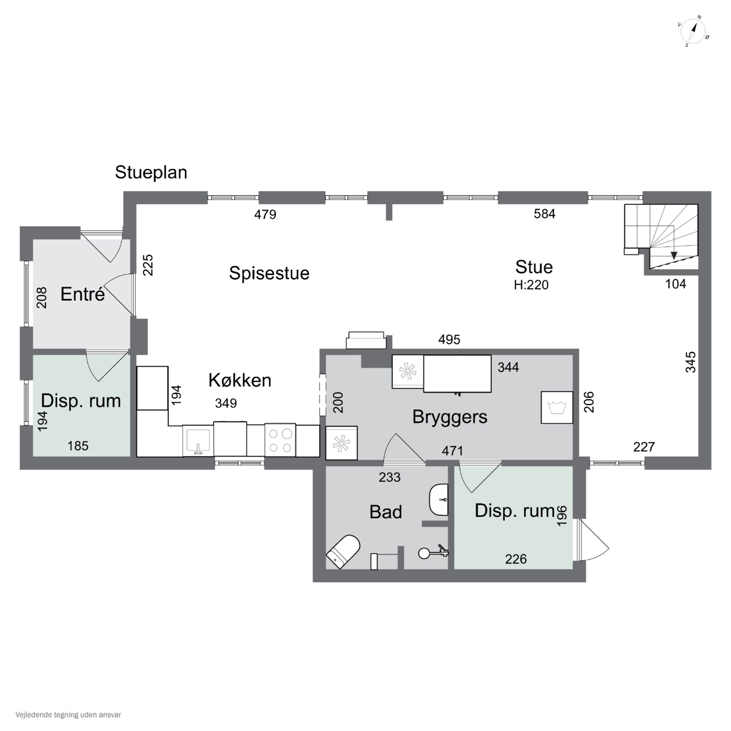 Plantegninger billede af Grønnegade 3, Tørresø, 5450 Otterup