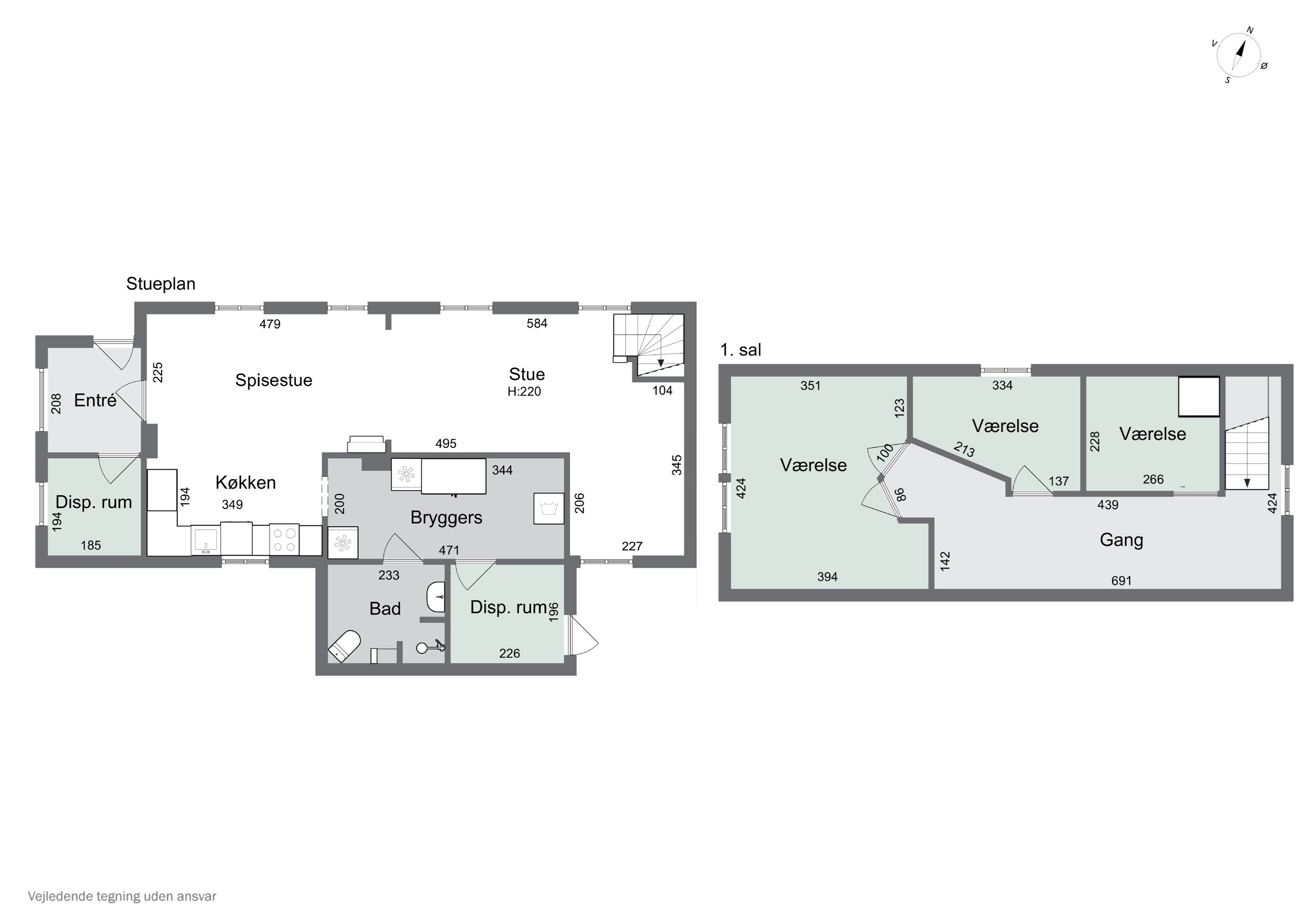 Plantegninger billede af Grønnegade 3, Tørresø, 5450 Otterup