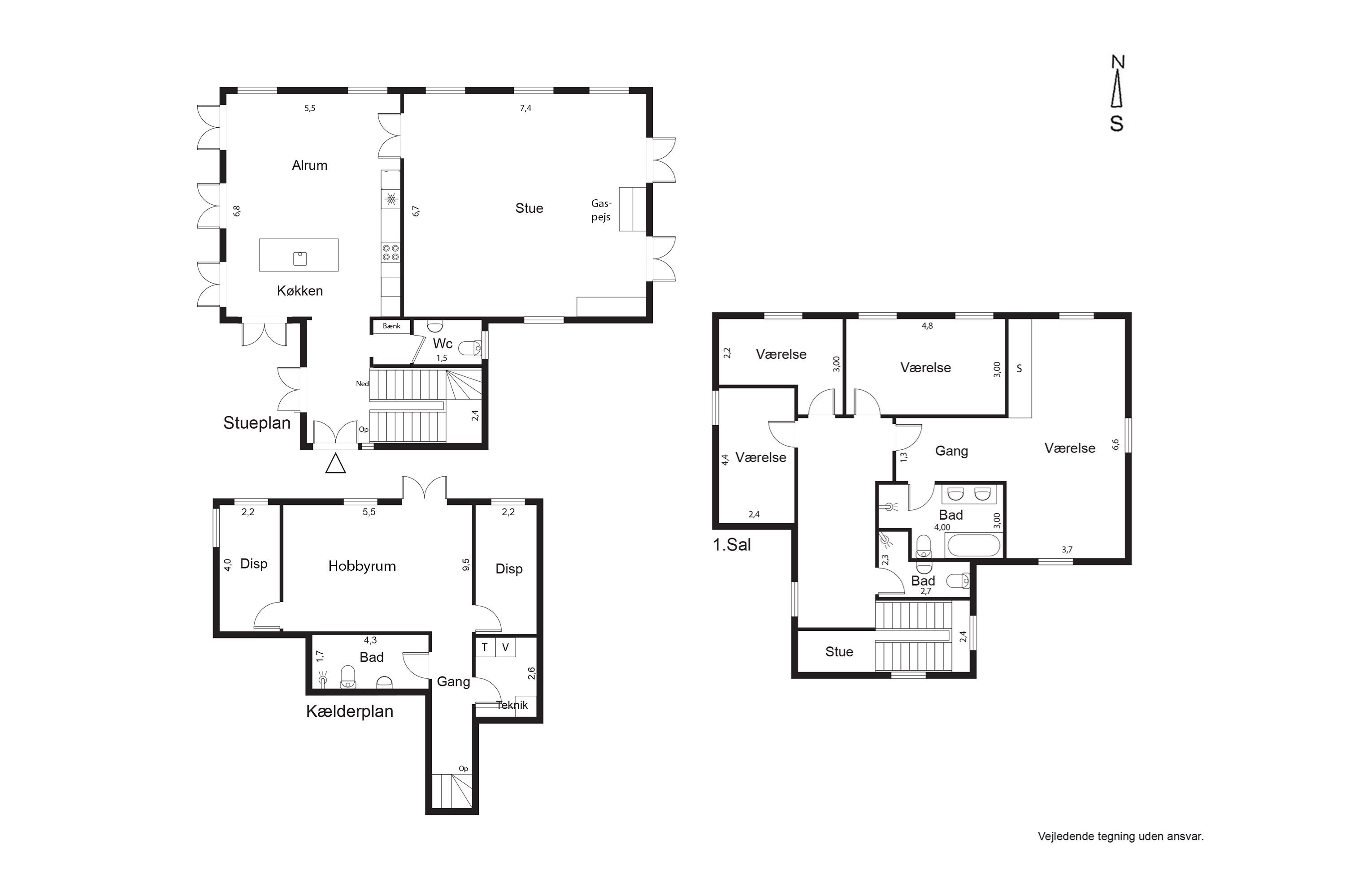 Plantegninger billede af Hjortevangen 4, 2920 Charlottenlund