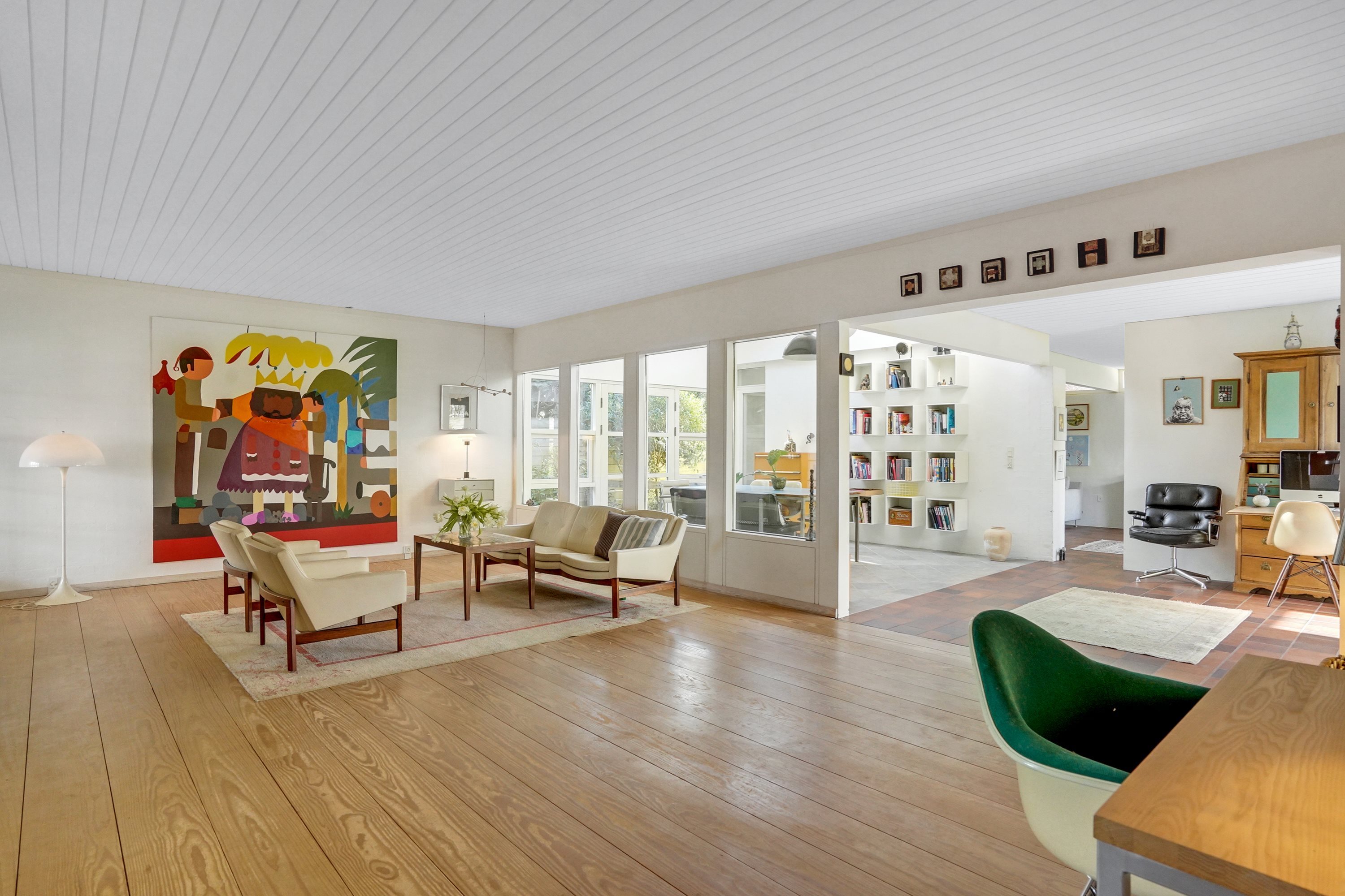 Fremhævet stue billede i fuldskærmstilstand. Billede af Vangen 14A, Tved, 6000 Kolding