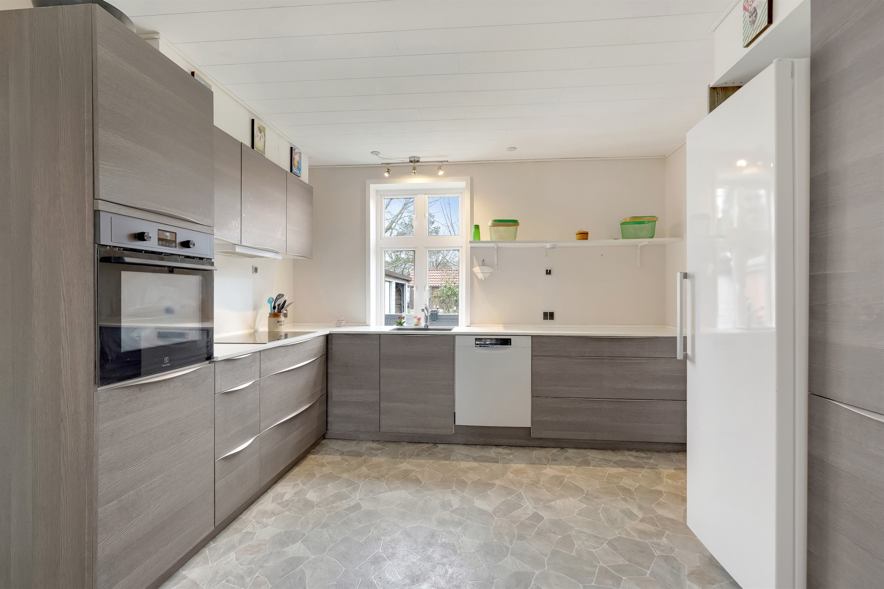 Fremhævet køkken stueplan billede i fuldskærmstilstand. Billede af Hornelund 3, Horne, 6800 Varde