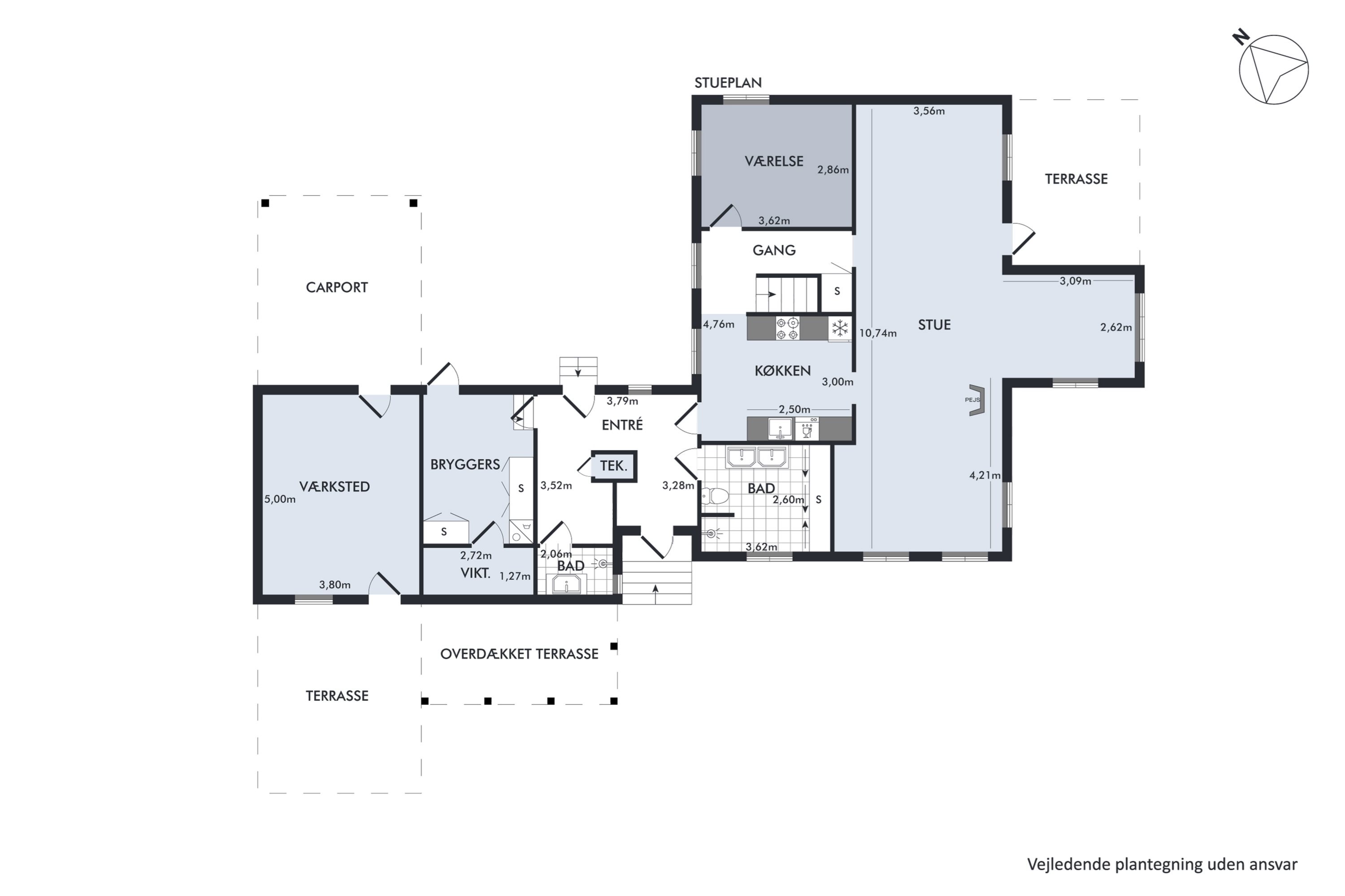 Plantegninger billede af Lykkevej 40, Hundslev, 6440 Augustenborg