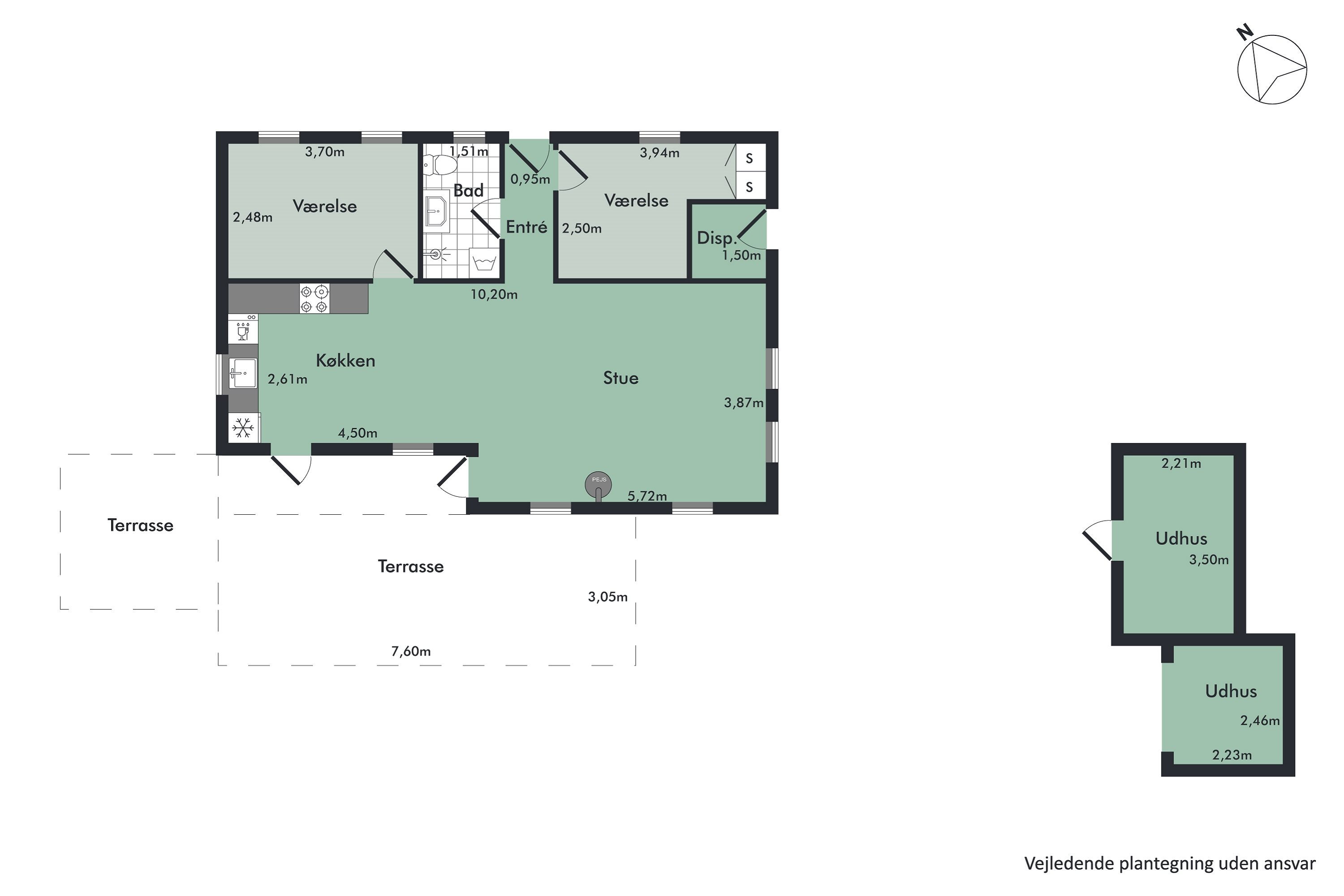 Plantegninger billede af Nordmarksvej 18, 9370 Hals