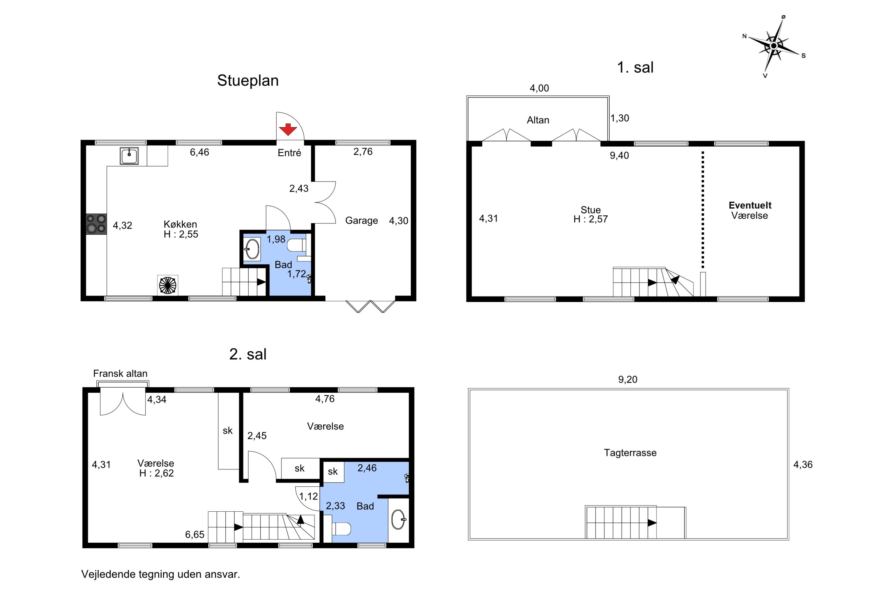 Plantegninger billede af Smallegade 50A, 2000 Frederiksberg