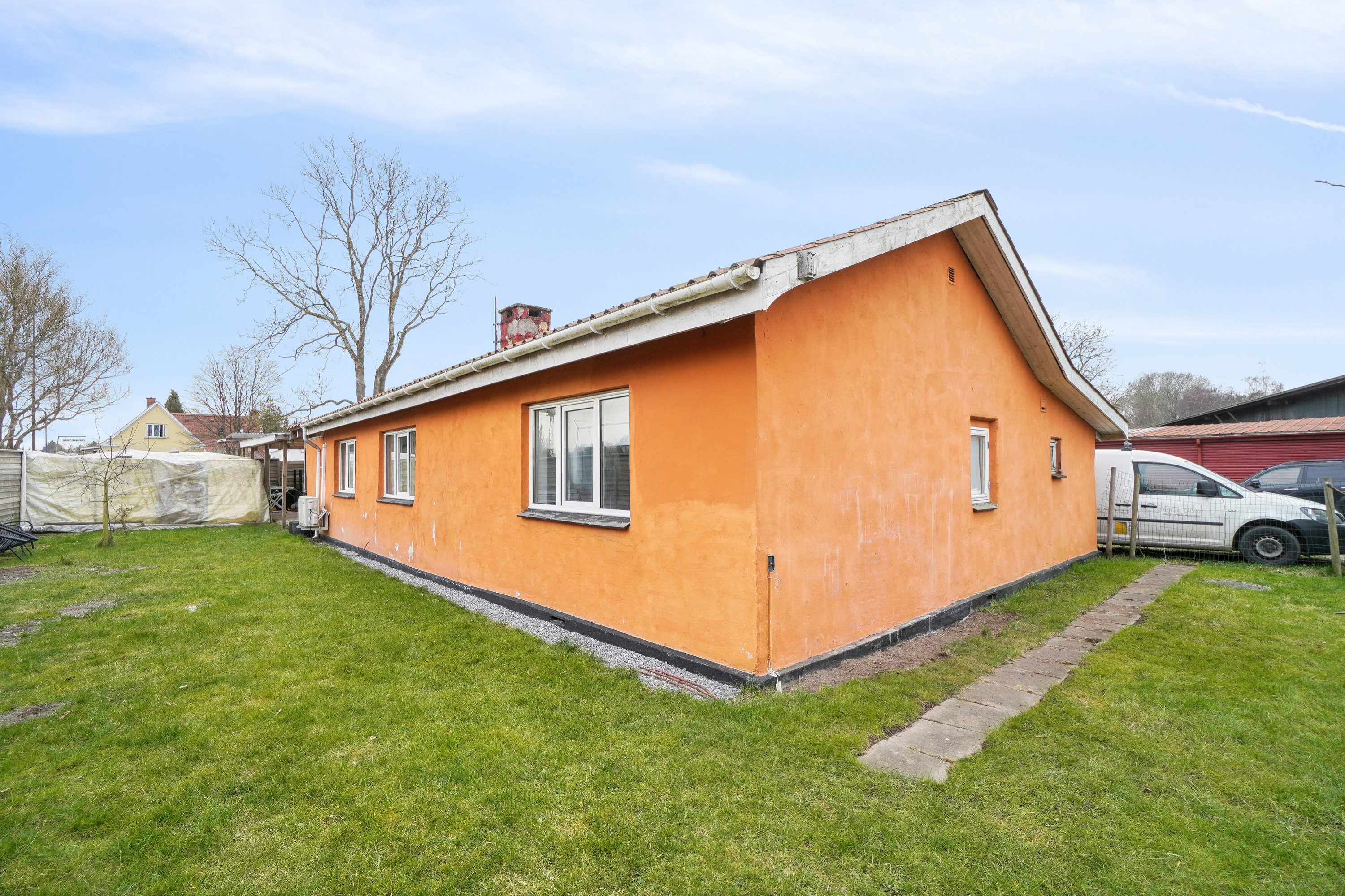 Fremhævet set fra haven billede i fuldskærmstilstand. Billede af Trælastvej 10, Audebo, 4300 Holbæk