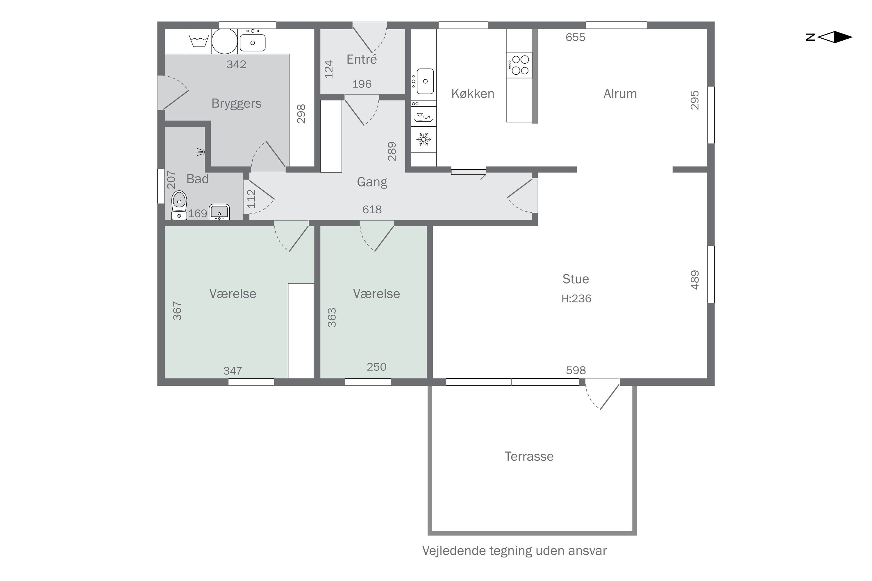 Plantegninger billede af Højvænget 1, 7760 Hurup Thy