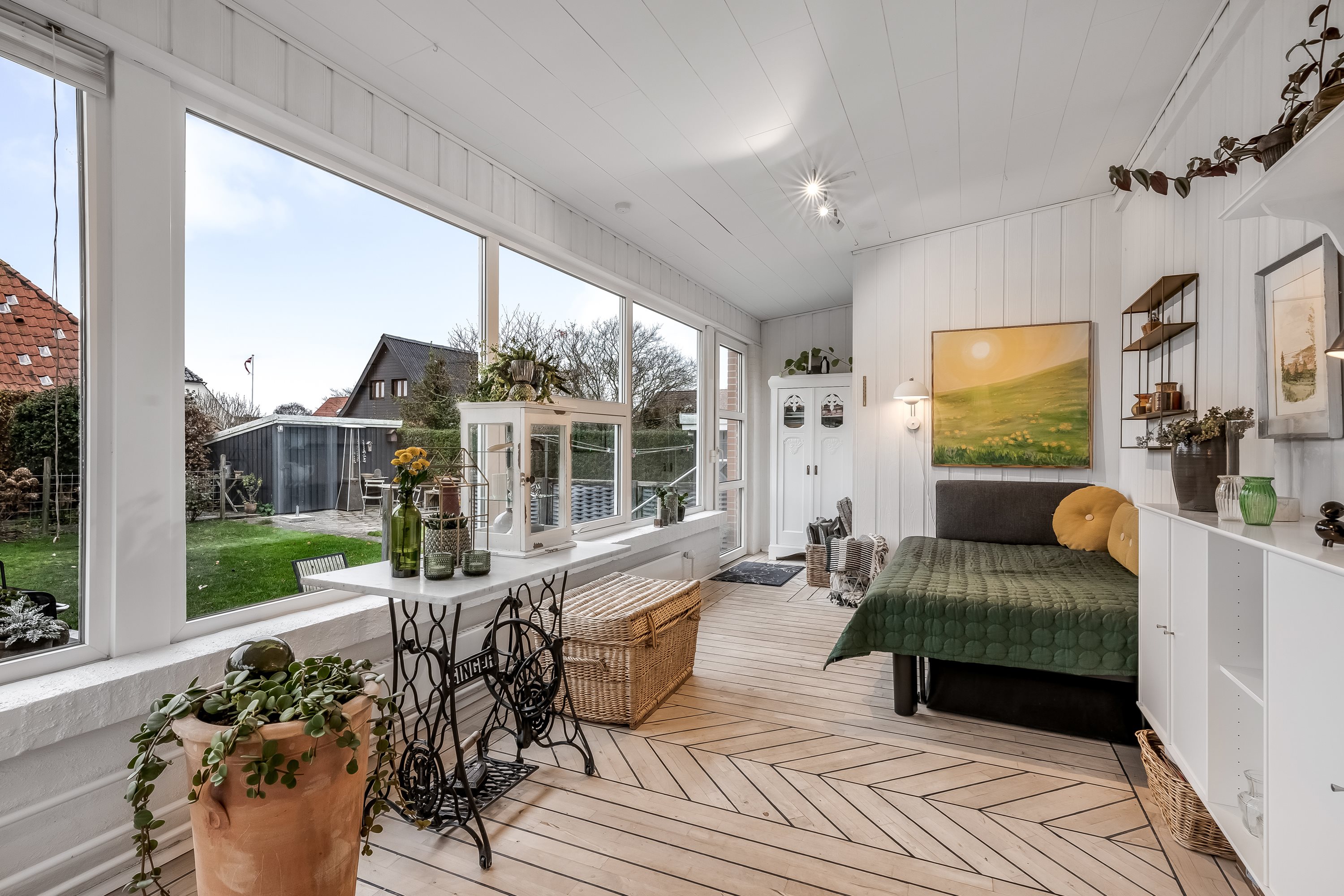 Fremhævet udestue billede i fuldskærmstilstand. Billede af Skovbrynet 3, 7620 Lemvig