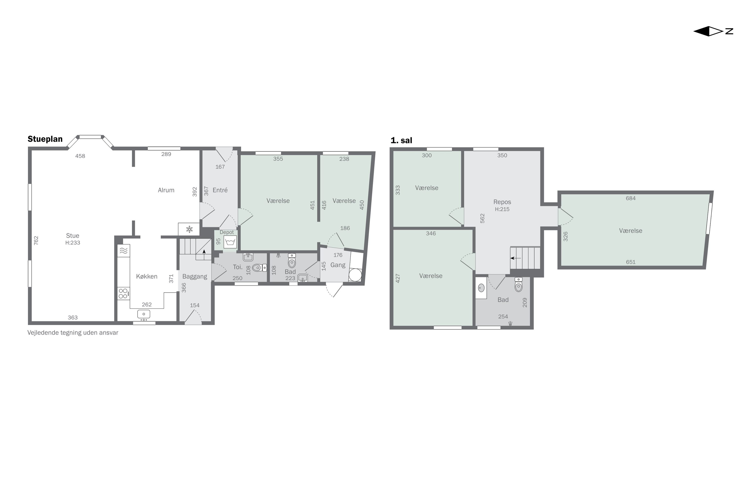 Plantegninger billede af Krustrupvej 176, 9800 Hjørring