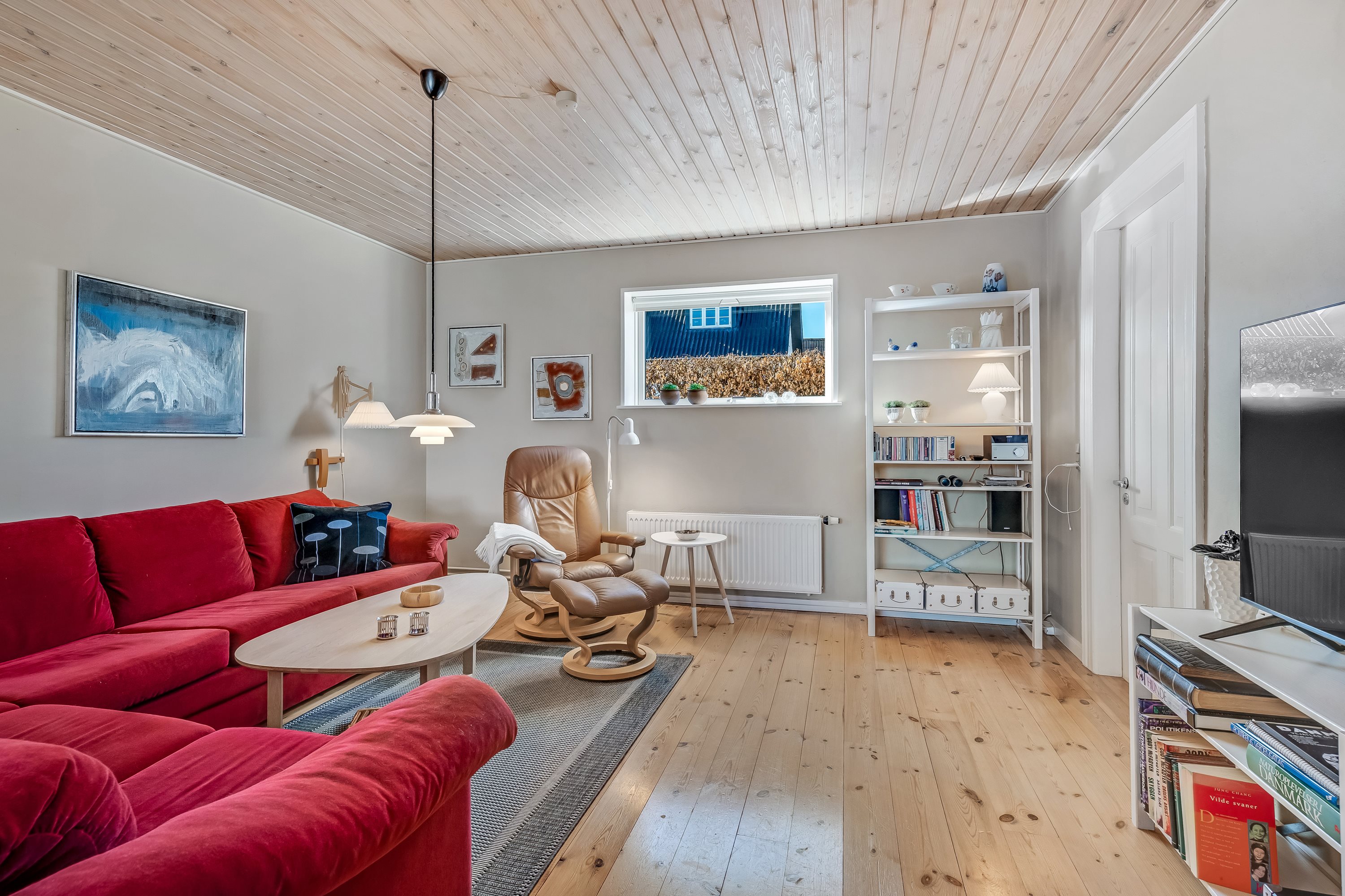 Fremhævet stue billede i fuldskærmstilstand. Billede af Skjernvej 39, 7500 Holstebro