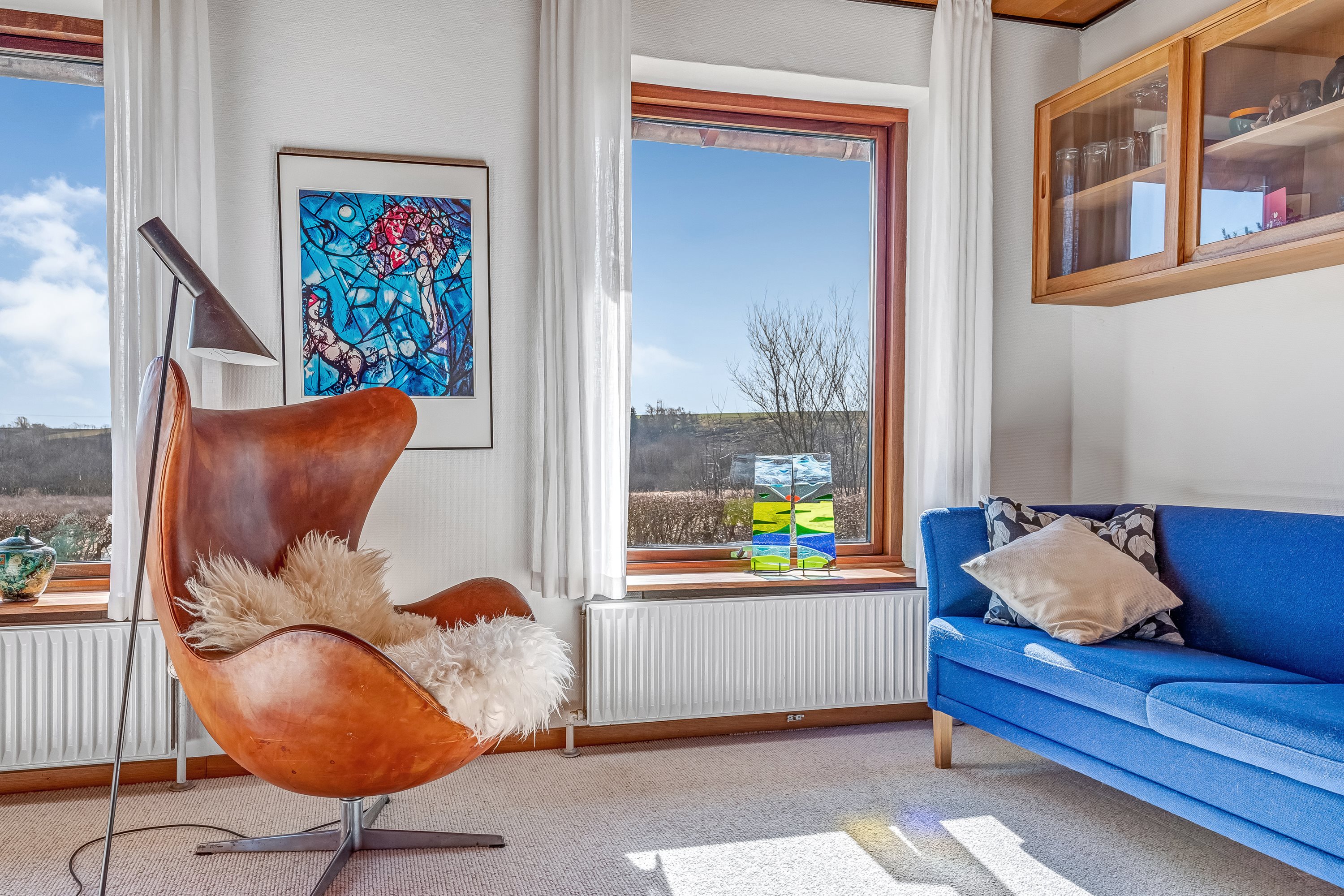 Fremhævet stue billede i fuldskærmstilstand. Billede af Trabjergvej 1, 7500 Holstebro