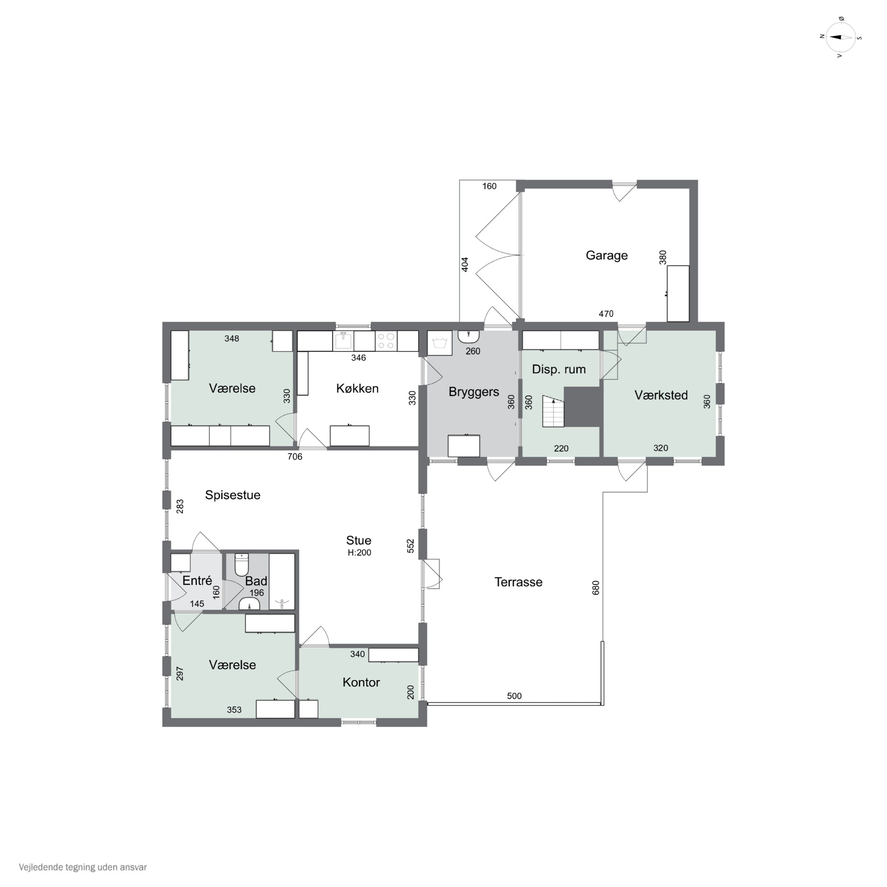 Plantegninger billede af Brændeskovvej 18, Tved, 5700 Svendborg