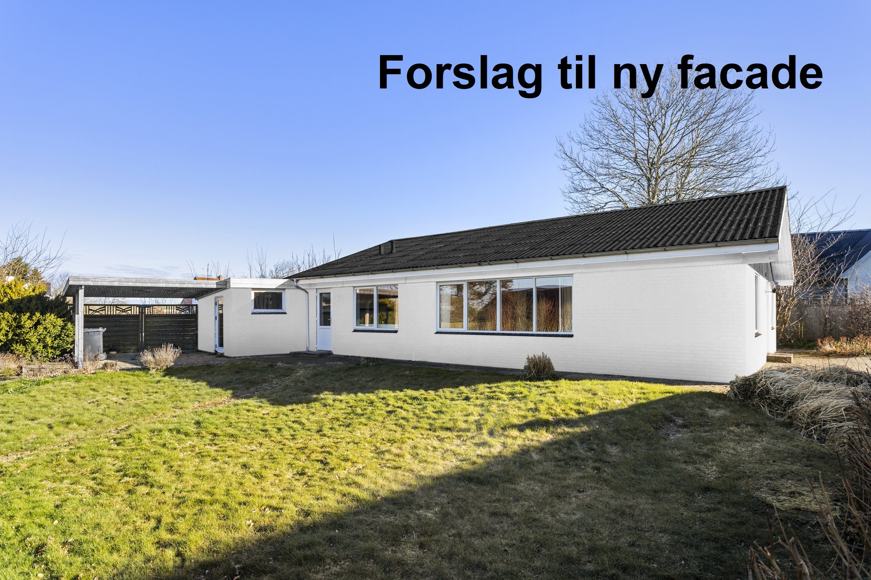 Fremhævet facadeopdatering billede i fuldskærmstilstand. Billede af Begonievej 4, 9750 Østervrå