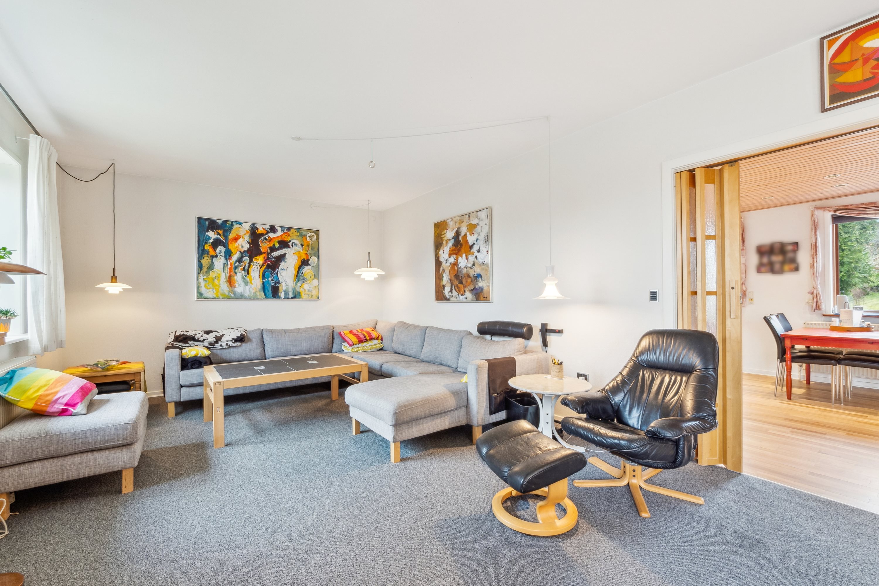 Fremhævet stue billede i fuldskærmstilstand. Billede af Østerrisvej 42, 7840 Højslev