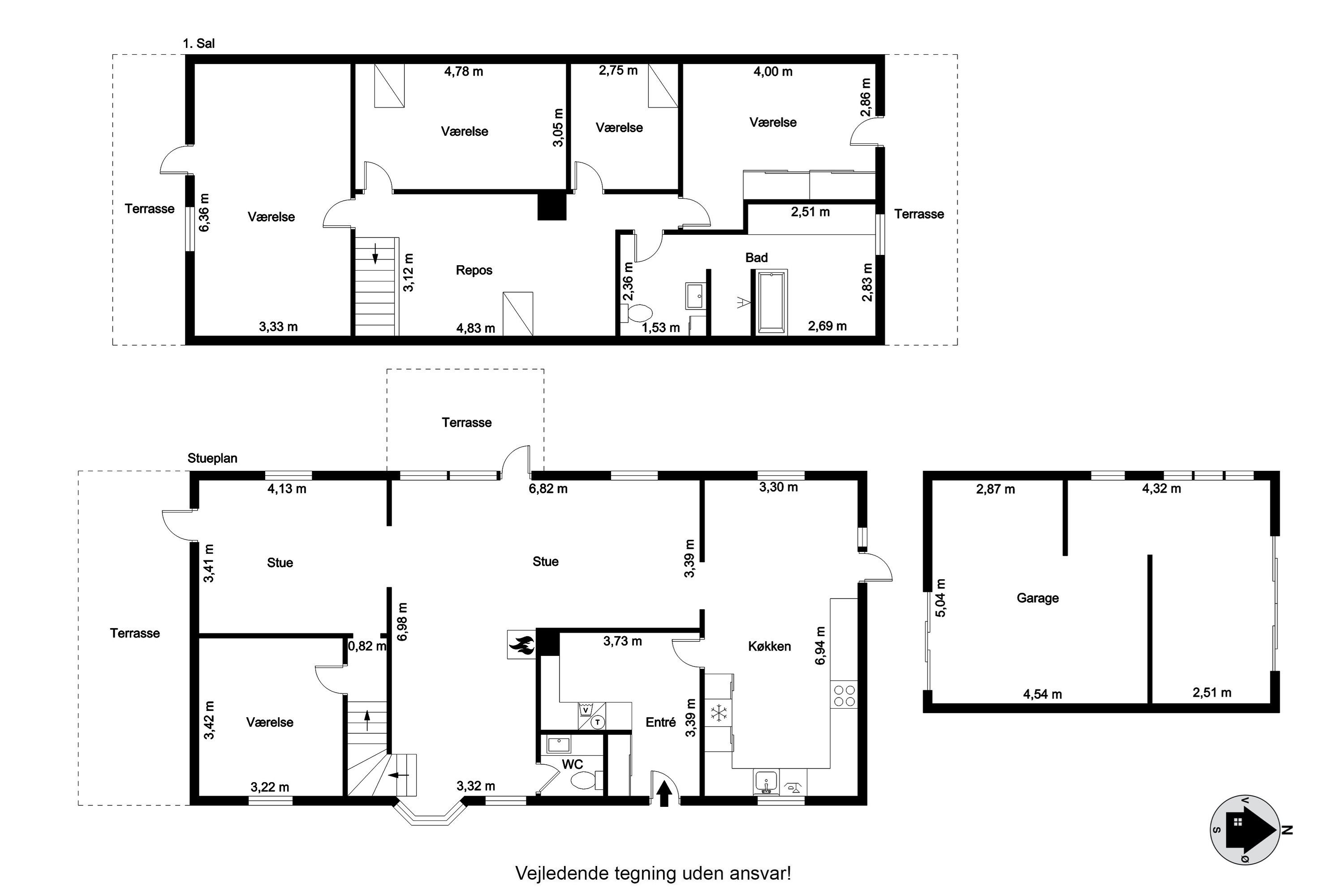 Plantegninger billede af Stærevej 6, 9881 Bindslev