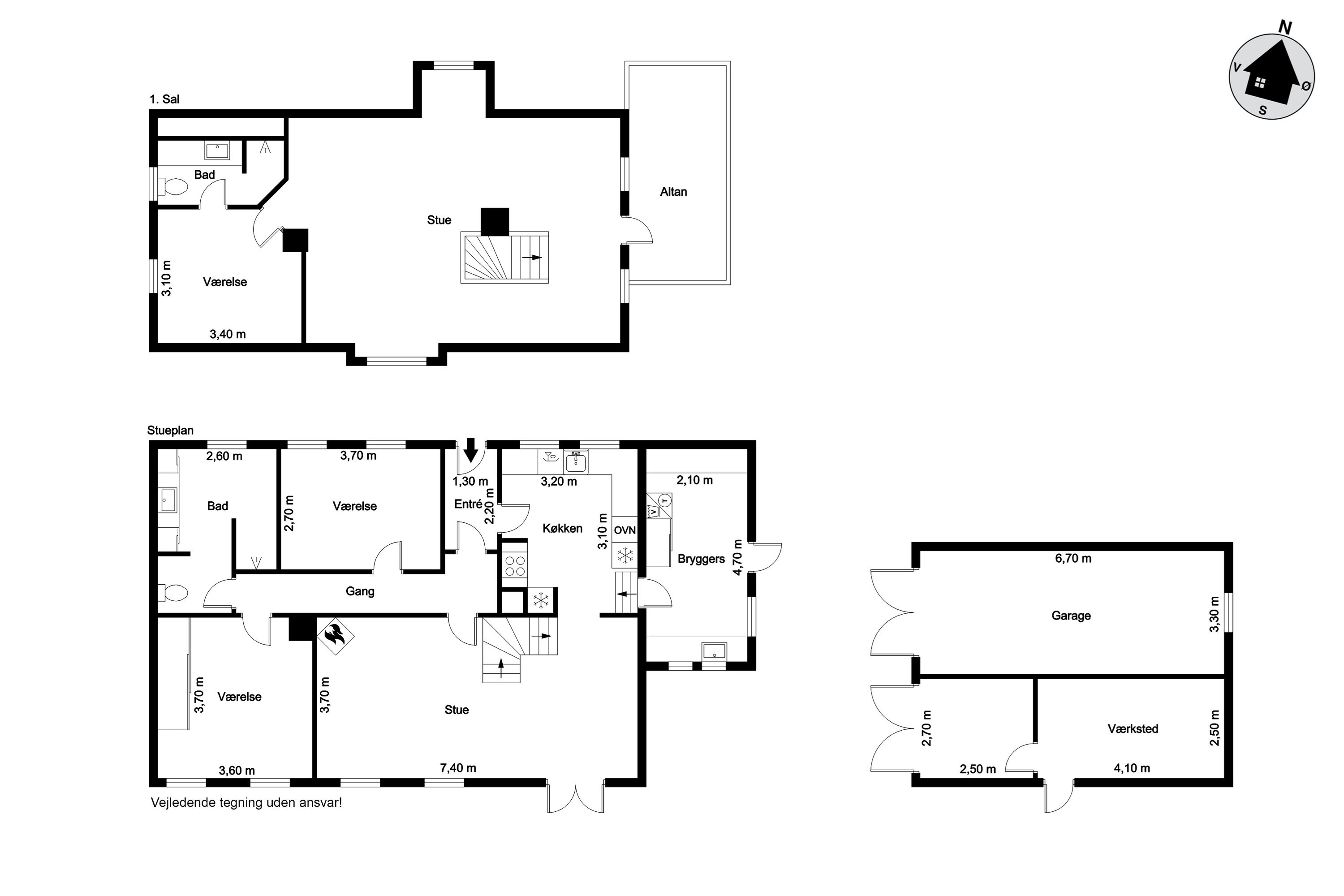 Plantegninger billede af Hæsset 7, Rindby, 6720 Fanø
