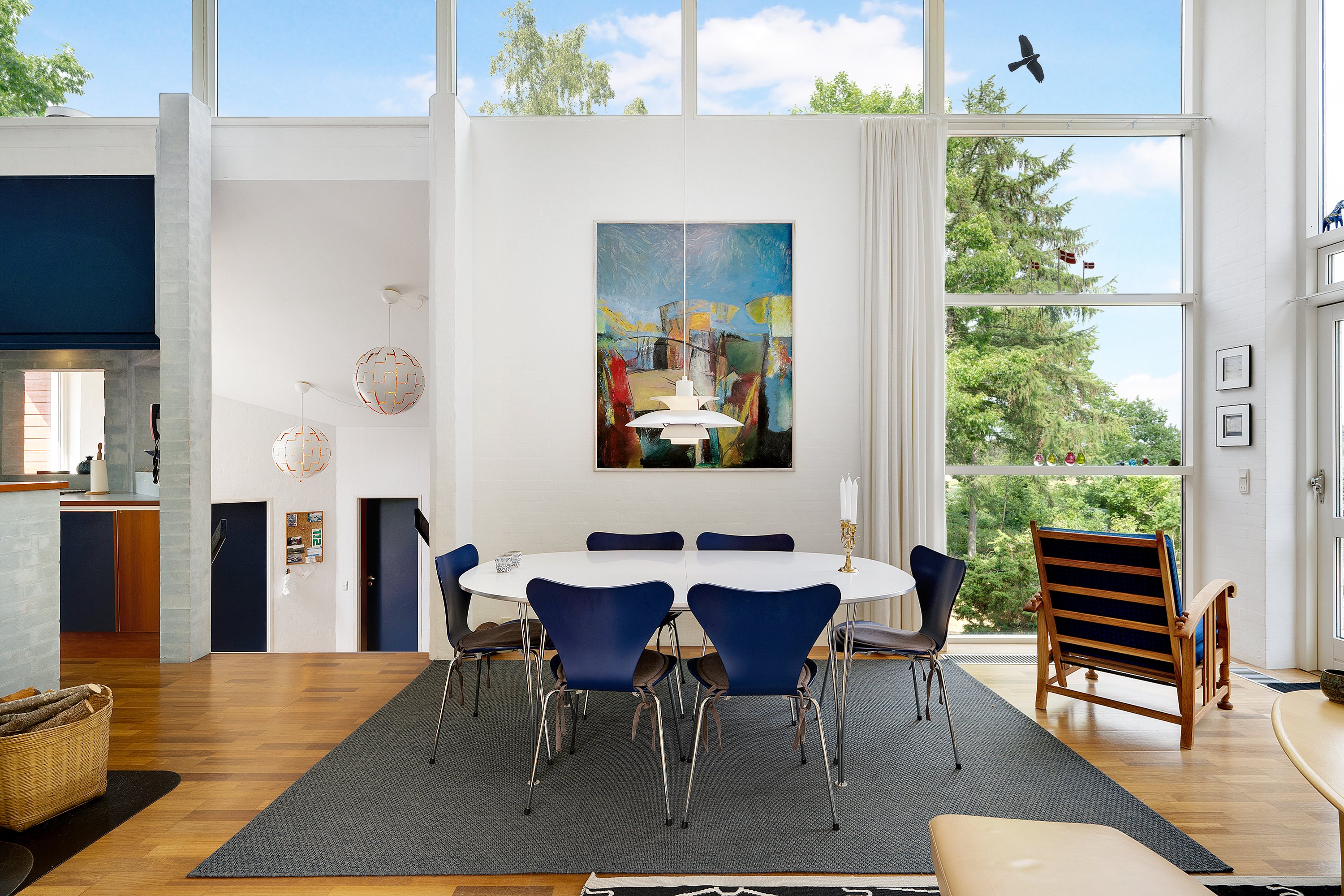 Fremhævet stue billede i fuldskærmstilstand. Billede af Eskildshøj 1, Fuglsø, 8420 Knebel