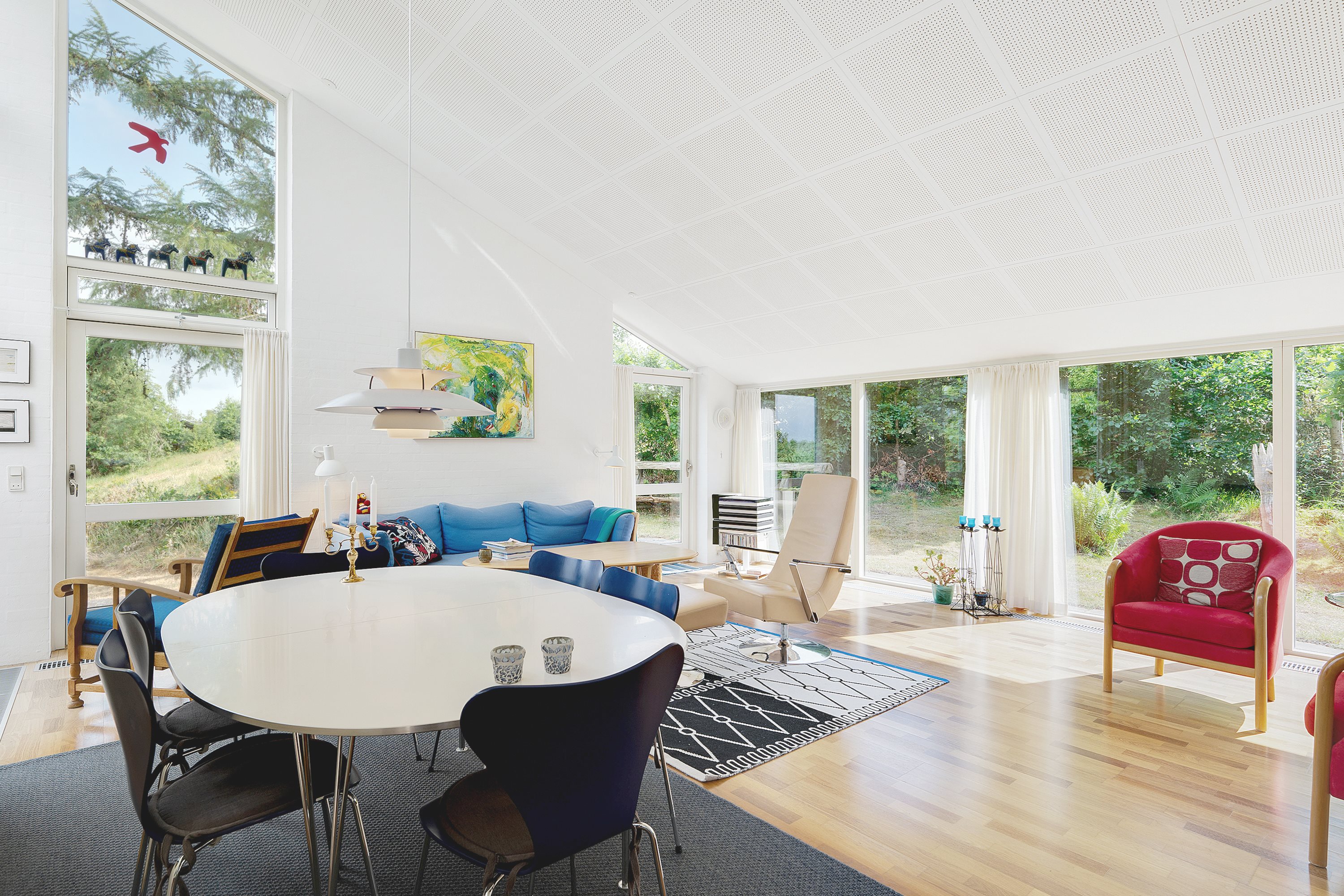 Fremhævet stue billede i fuldskærmstilstand. Billede af Eskildshøj 1, Fuglsø, 8420 Knebel