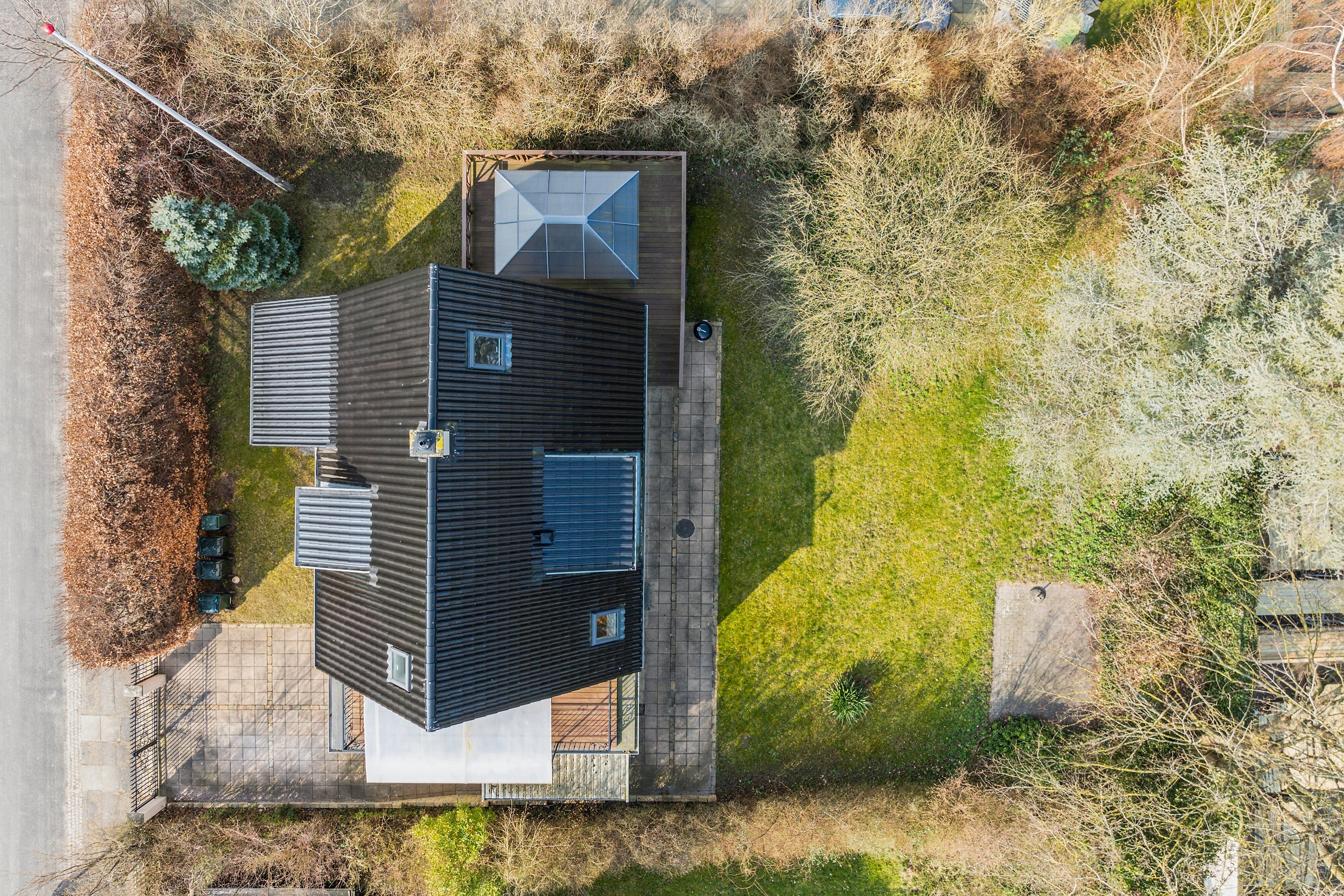 Fremhævet luftfoto billede i fuldskærmstilstand. Billede af Birkholmsvej 36, 2800 Kongens Lyngby