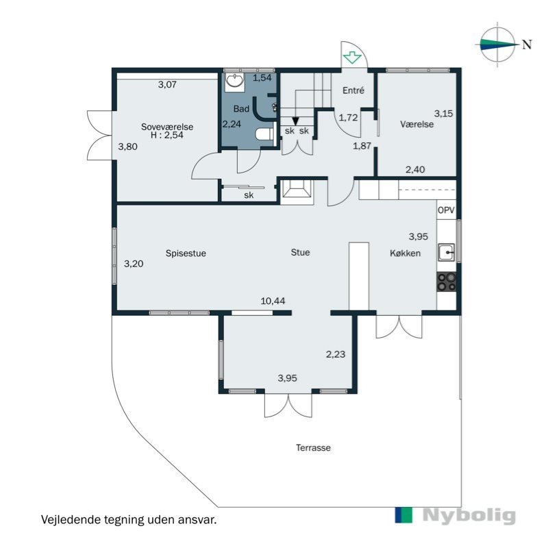Plantegninger billede af Skovvej 7, st.., 2930 Klampenborg