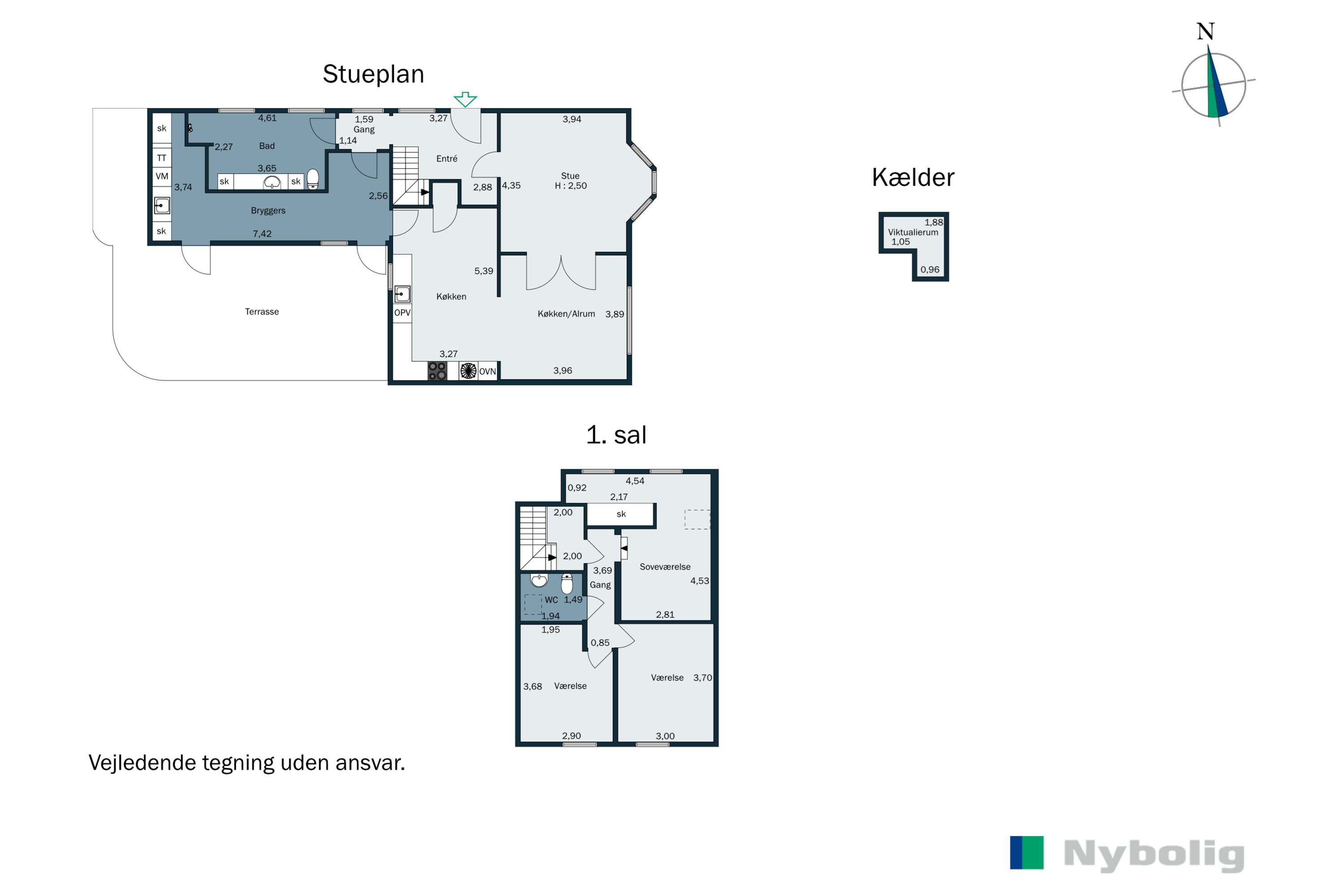 Plantegninger billede af Skodborg Stadionvej 2, Skodborg, 6630 Rødding