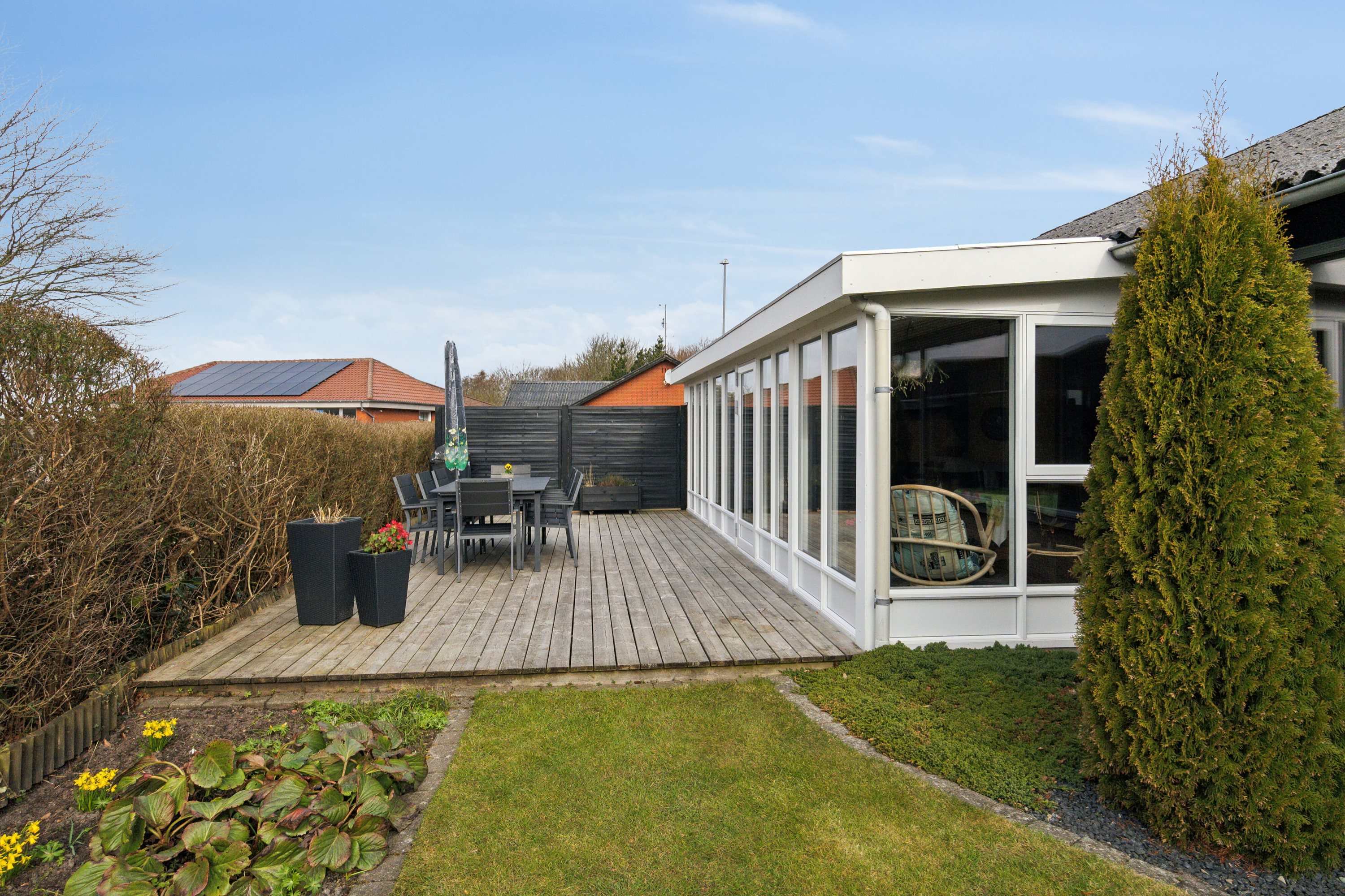 Fremhævet set fra haven billede i fuldskærmstilstand. Billede af Villavej 3, Østerild, 7700 Thisted