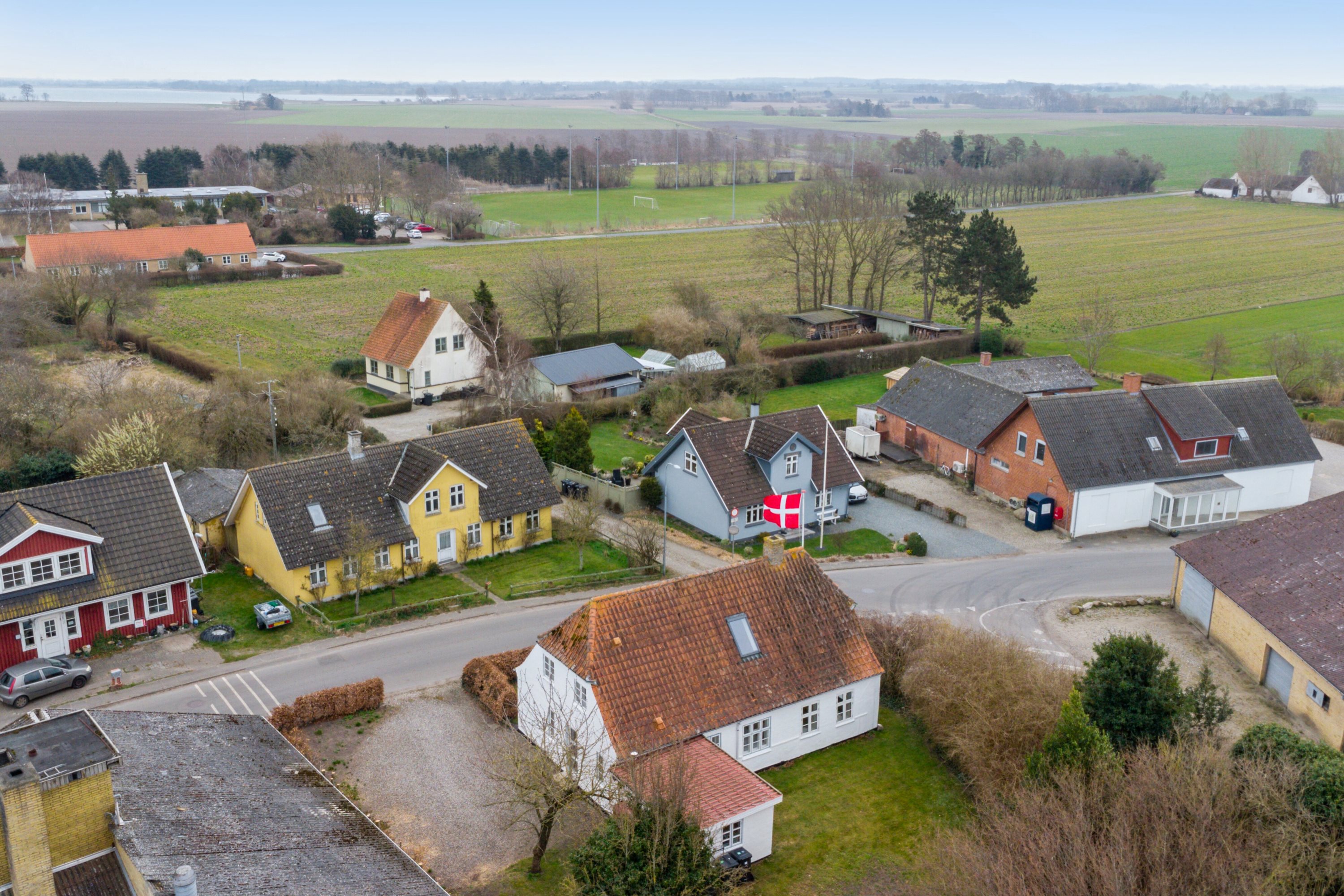 Fremhævet luftfoto billede i fuldskærmstilstand. Billede af Bundgårdsballe 35, Nørreby, 5400 Bogense