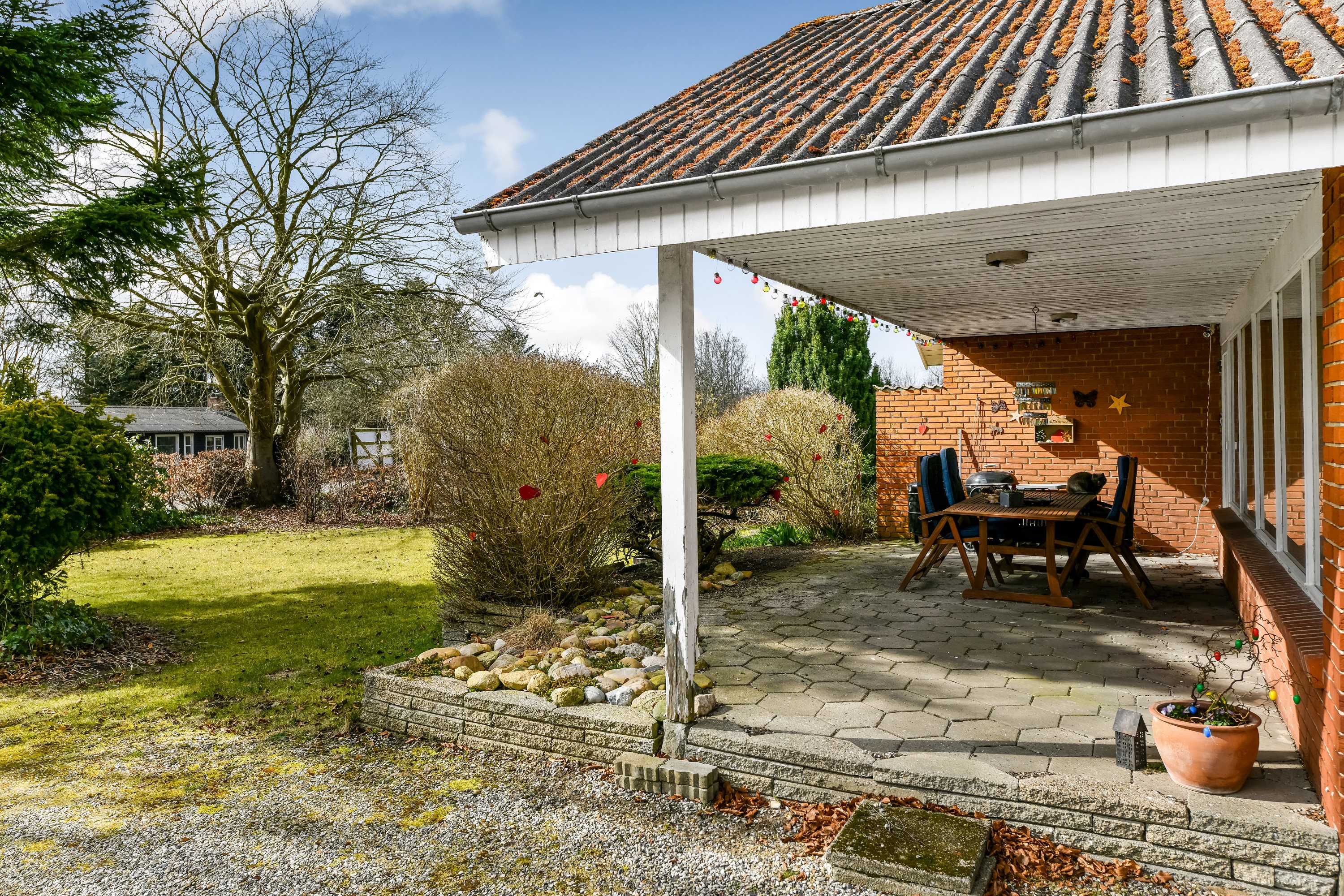 Fremhævet terrasse billede i fuldskærmstilstand. Billede af Engebækvej 19, 7270 Stakroge