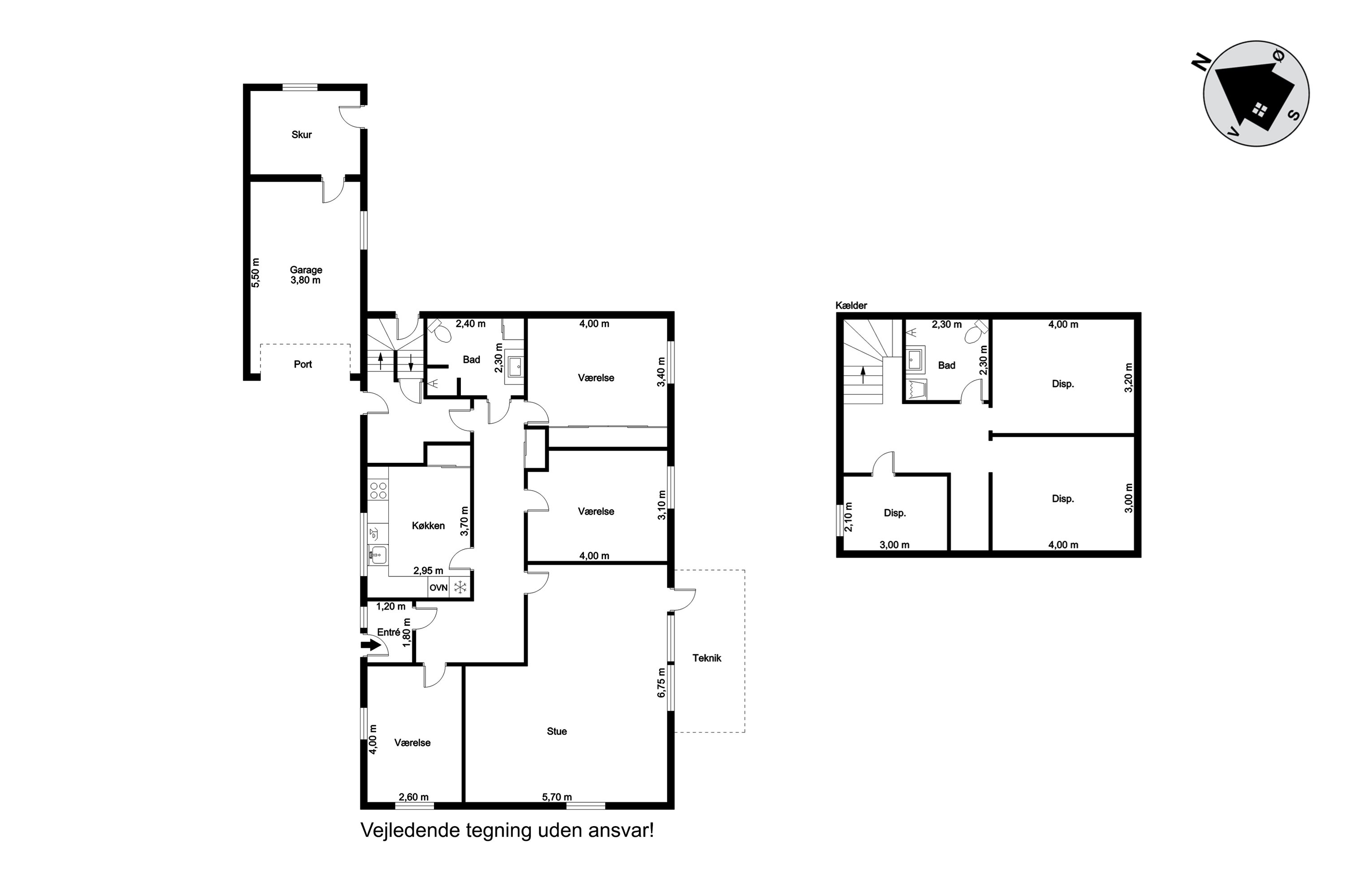 Plantegninger billede af Tingagervej 9, Hanning, 6900 Skjern