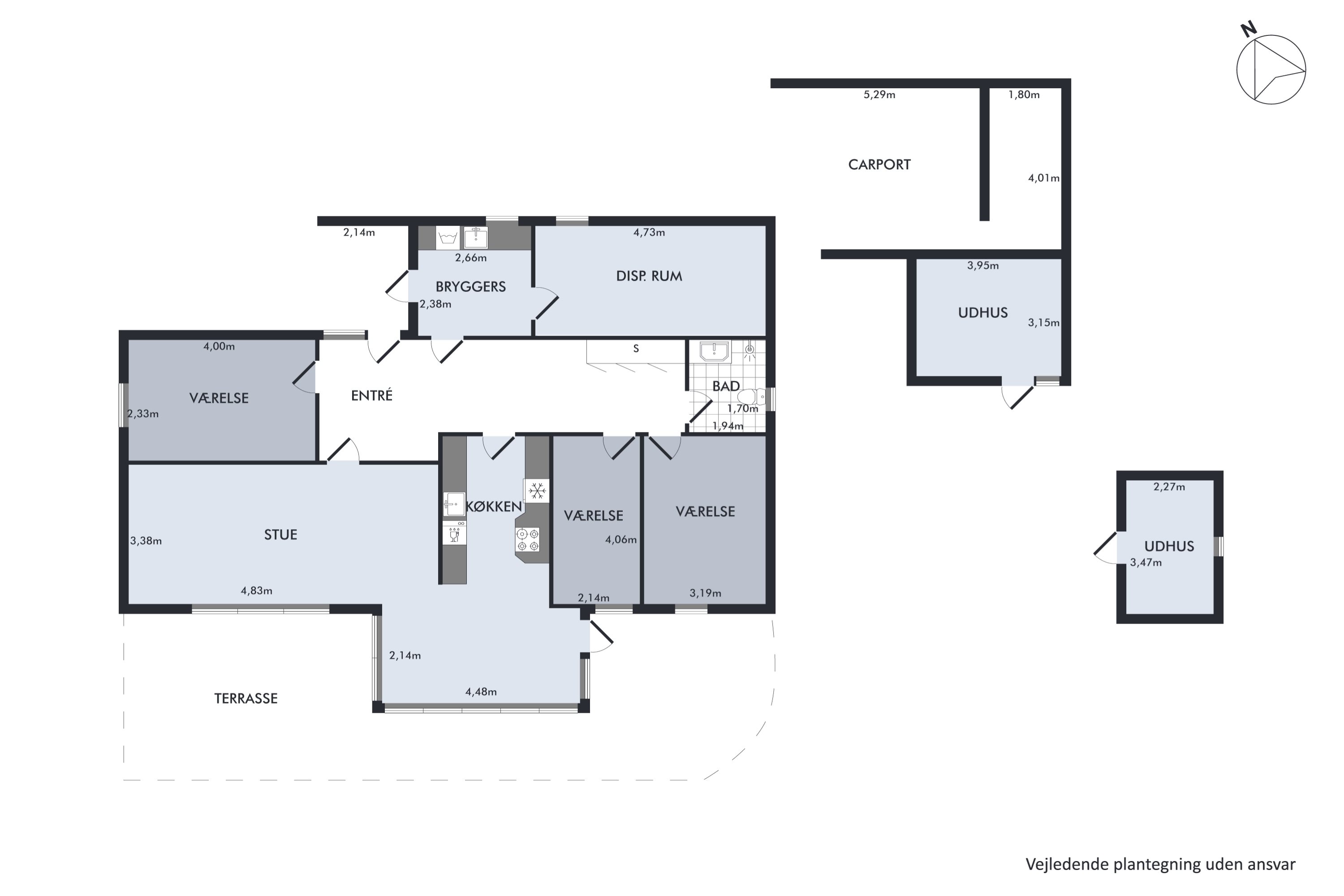 Plantegninger billede af Kærvejen 6, Fjellerup Strand, 8585 Glesborg