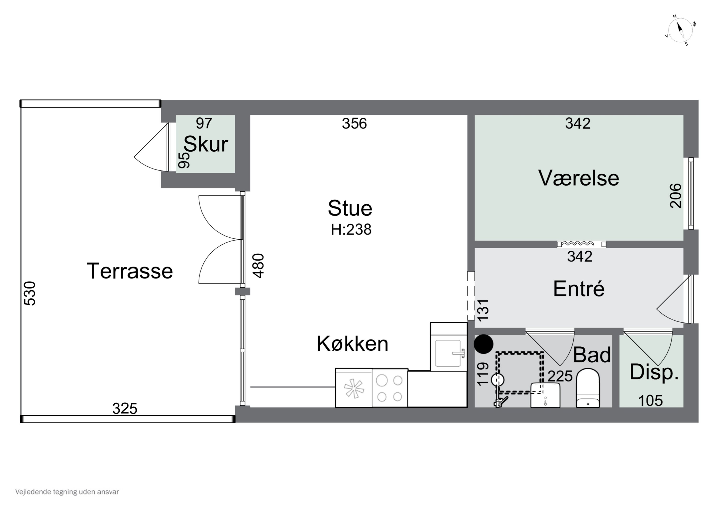 Plantegninger billede af Dageløkke Marina 6C, Dageløkke, 5953 Tranekær