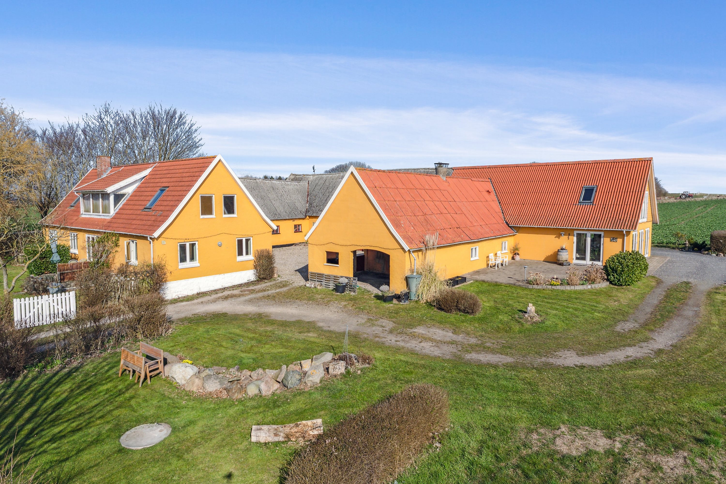 Fremhævet set fra haven billede i fuldskærmstilstand. Billede af Drøsselbjergvej 45, Drøsselbjerg, 4200 Slagelse